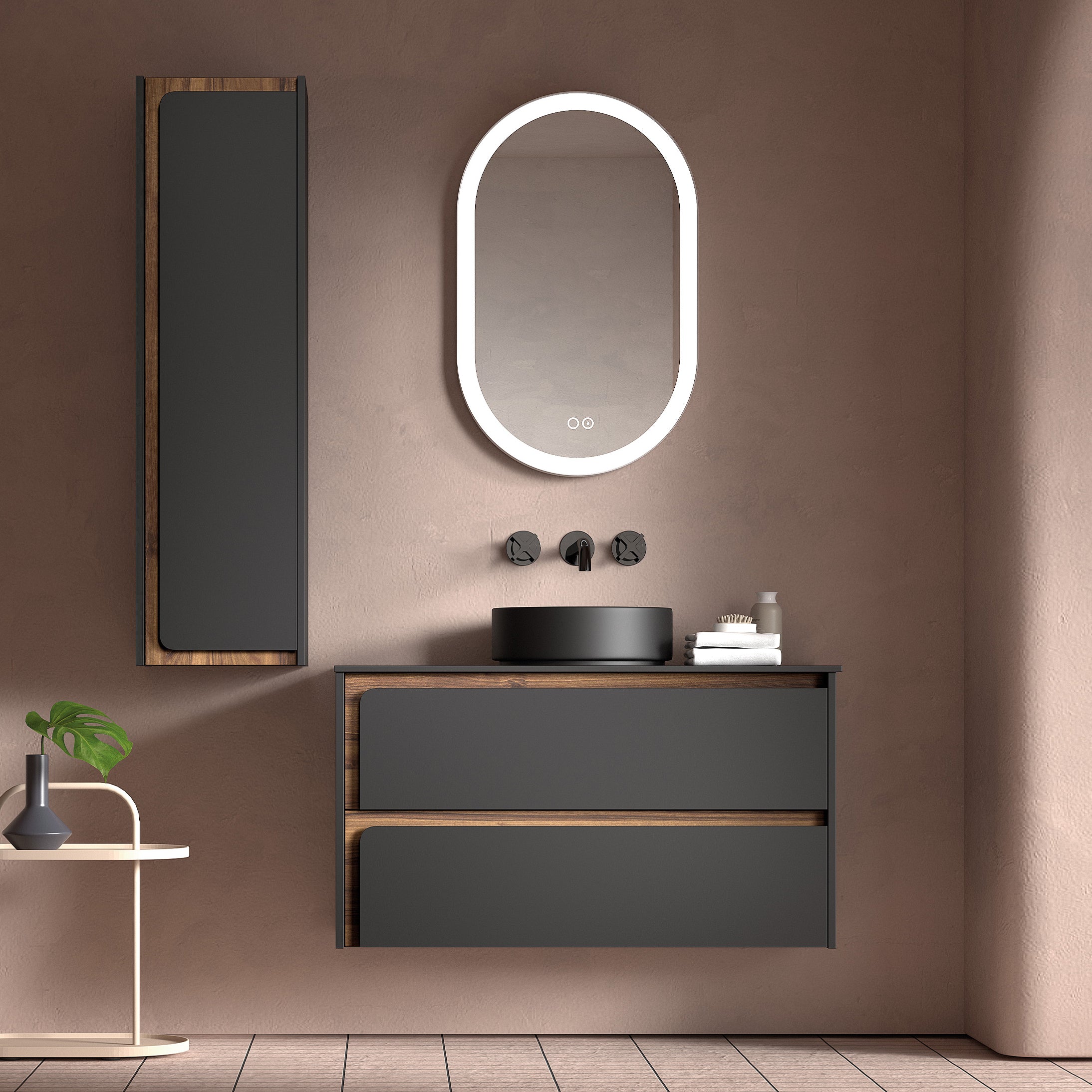 Indico 40" Vanity - Compatech Top & Vessel Sink