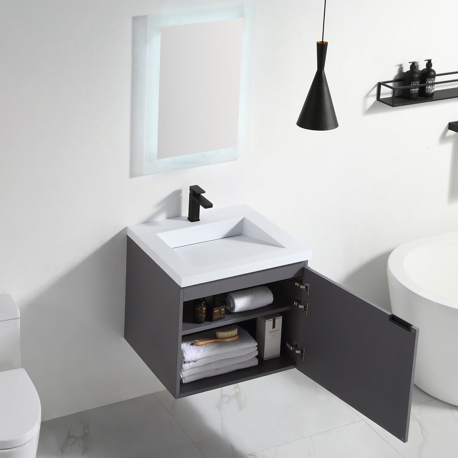 Logan 25" Vanity - Integrated Infinity Top