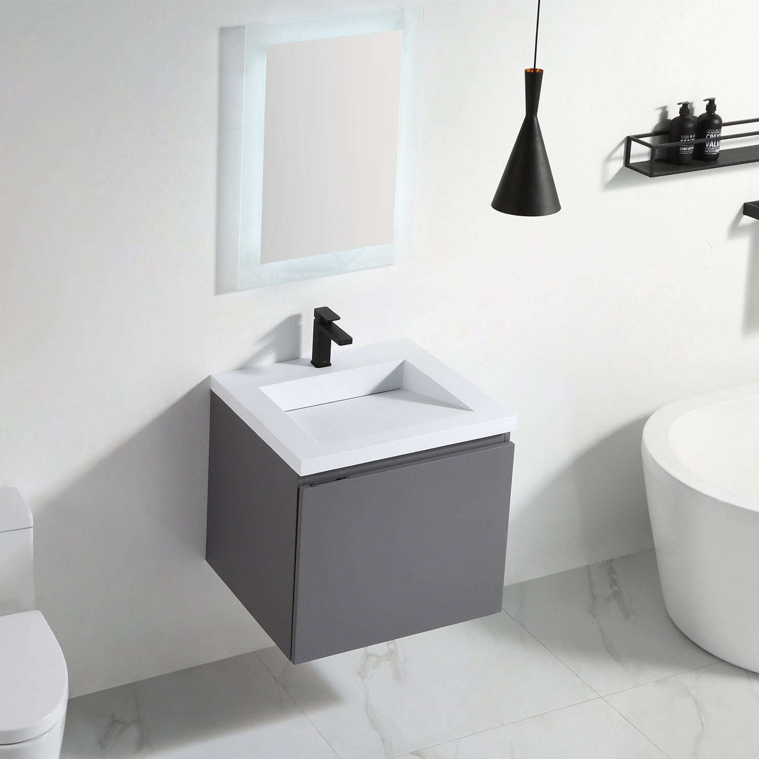 Logan 25" Vanity - Integrated Infinity Top