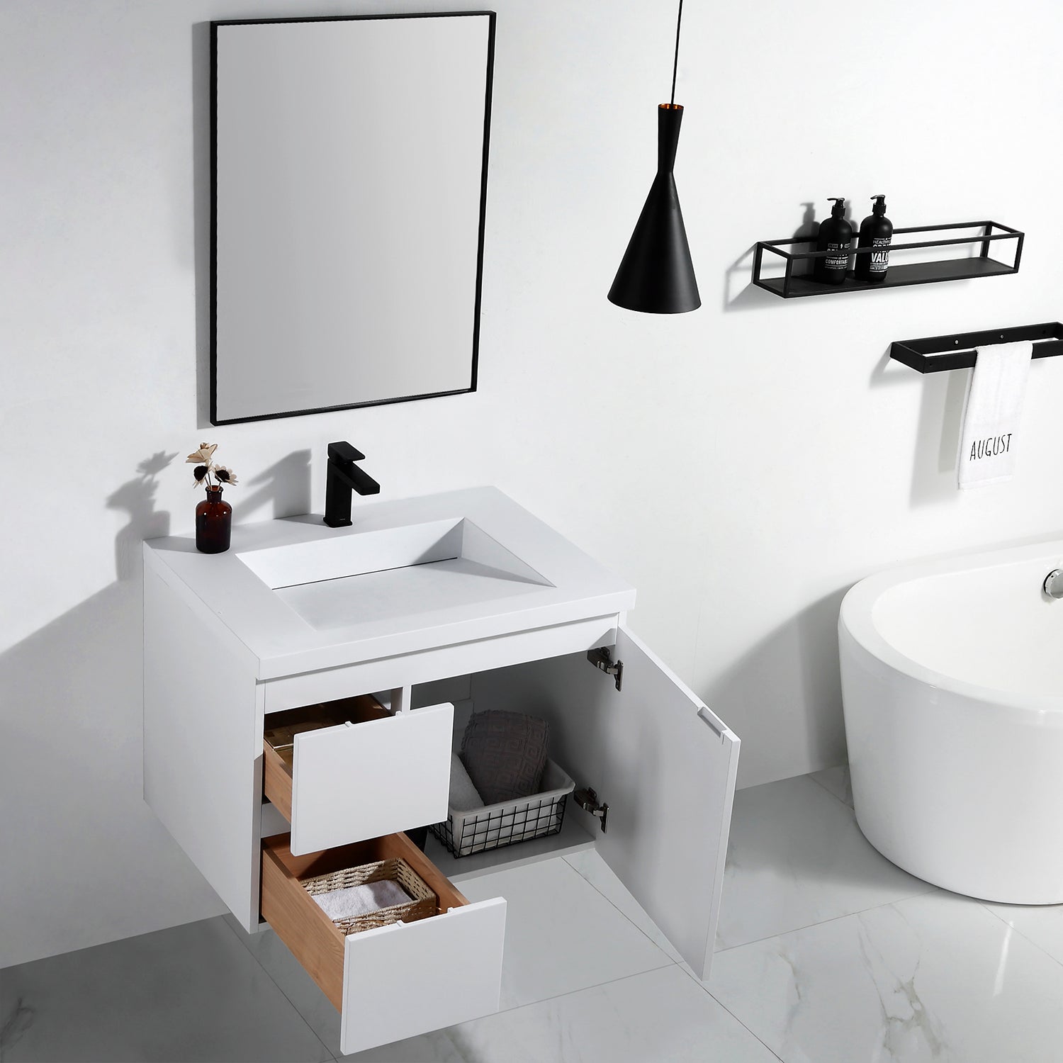 Vanity Logan 31 - Integrated Solid Surface - Infinity