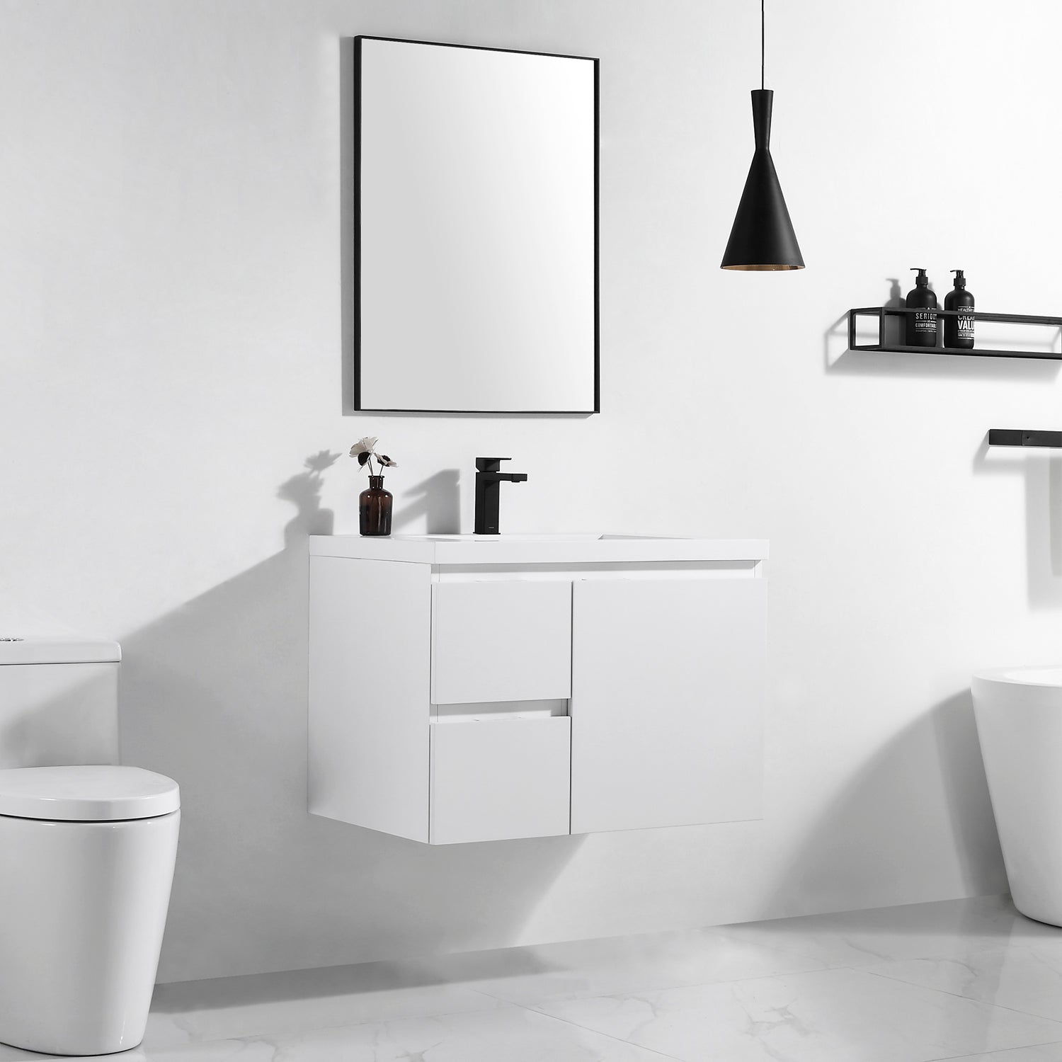 Vanity Logan 31 - Integrated Solid Surface - Infinity