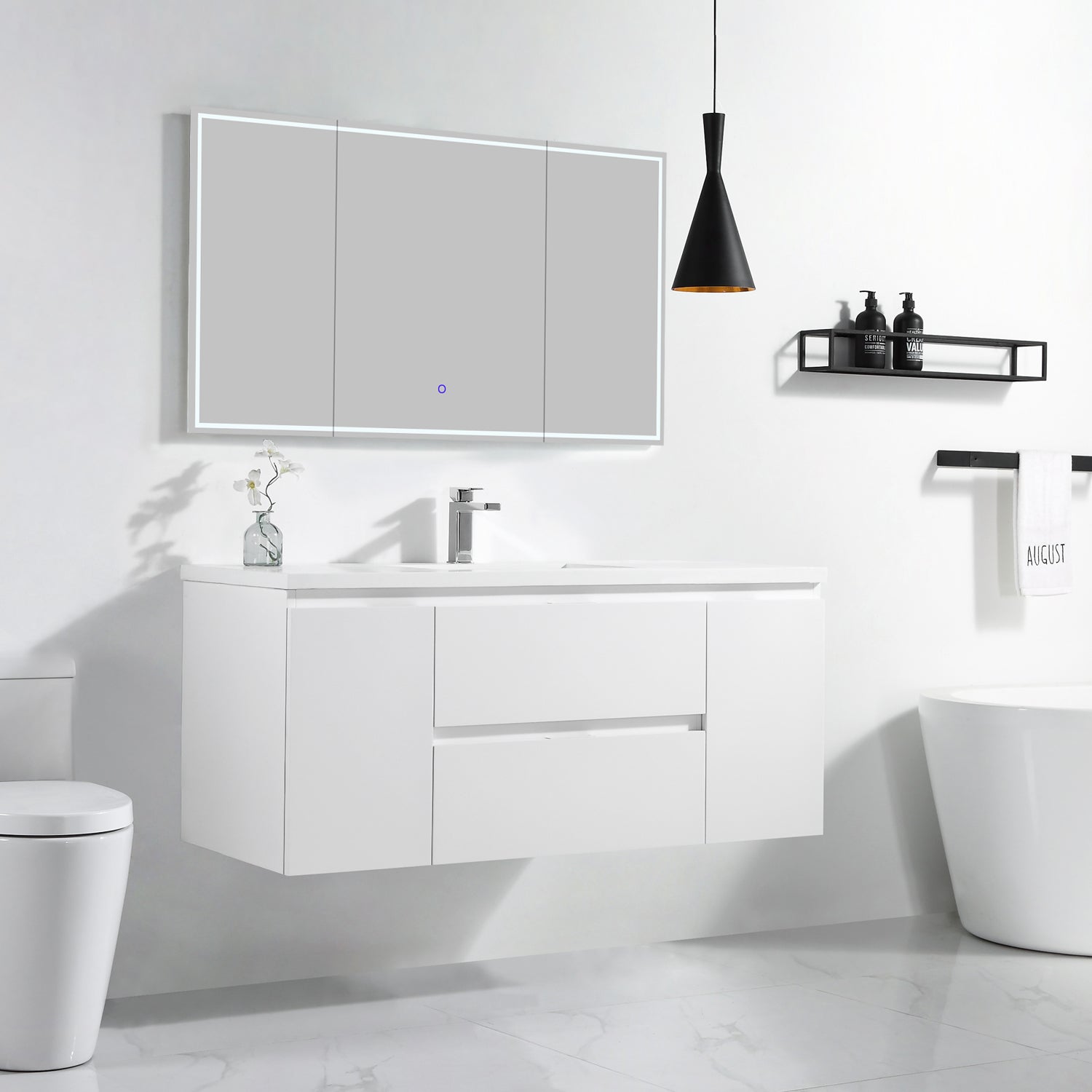 Logan 49" Vanity - Integrated Rectangular Top