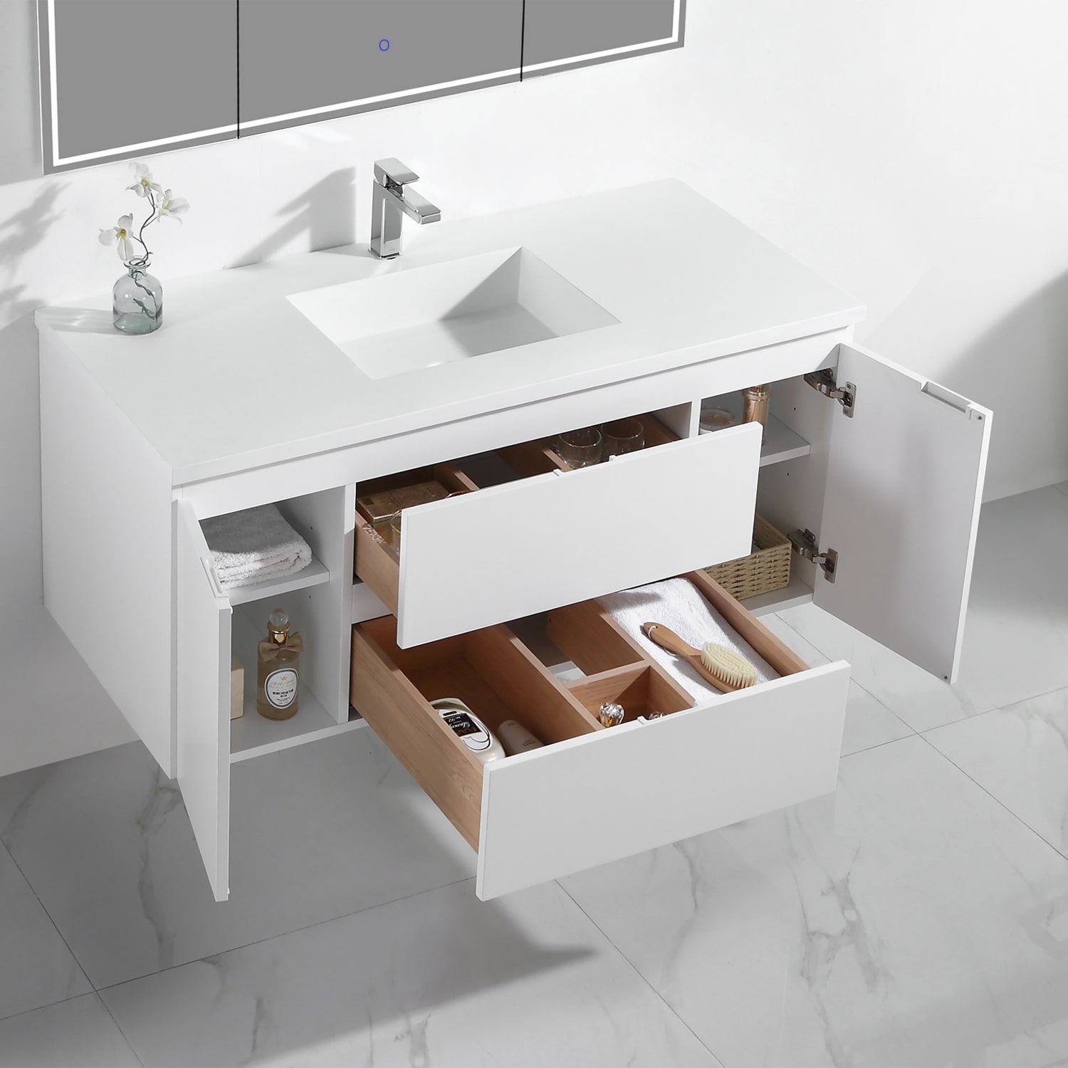 Logan 49" Vanity - Integrated Rectangular Top