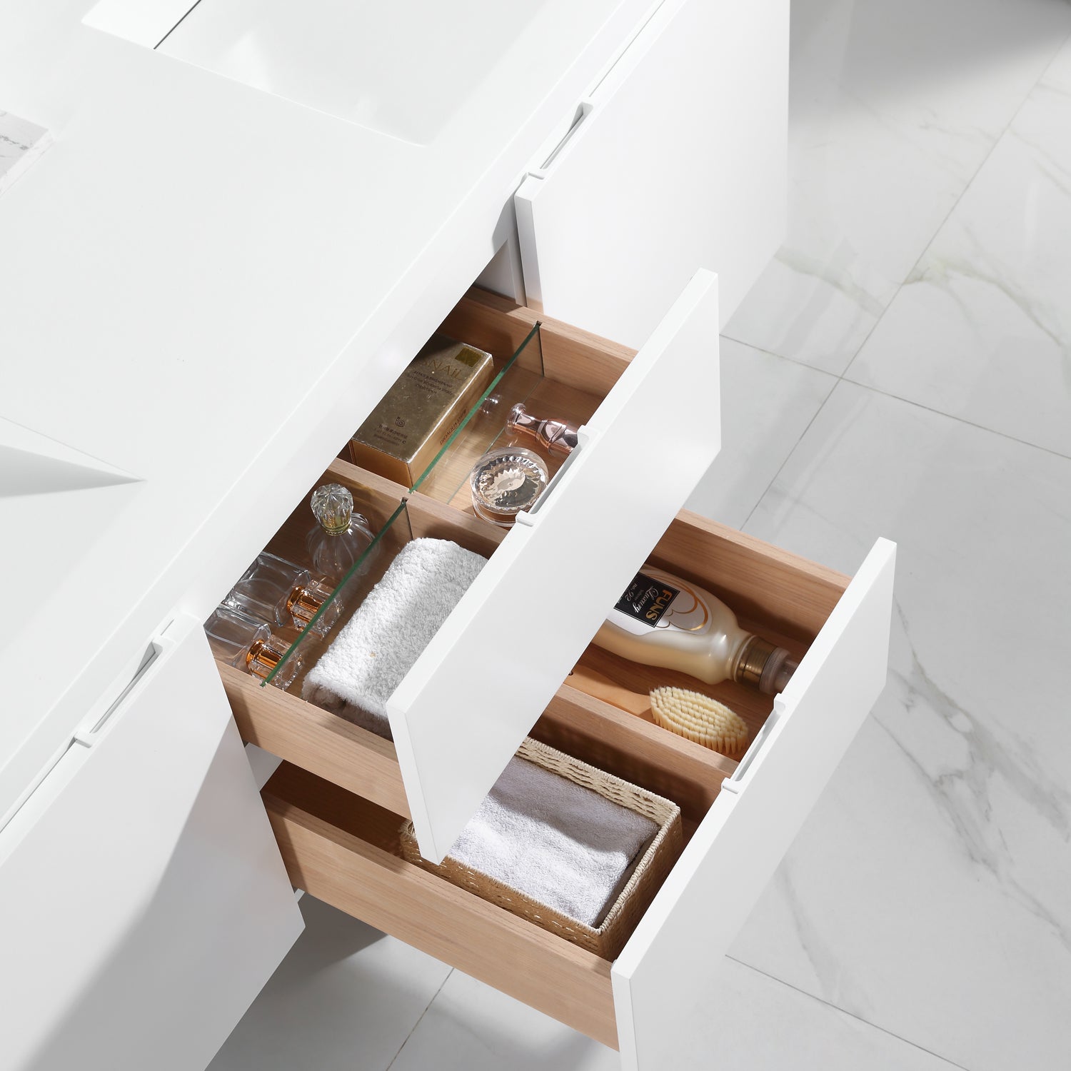 Logan 60" Double Vanity - Integrated Infinity Top