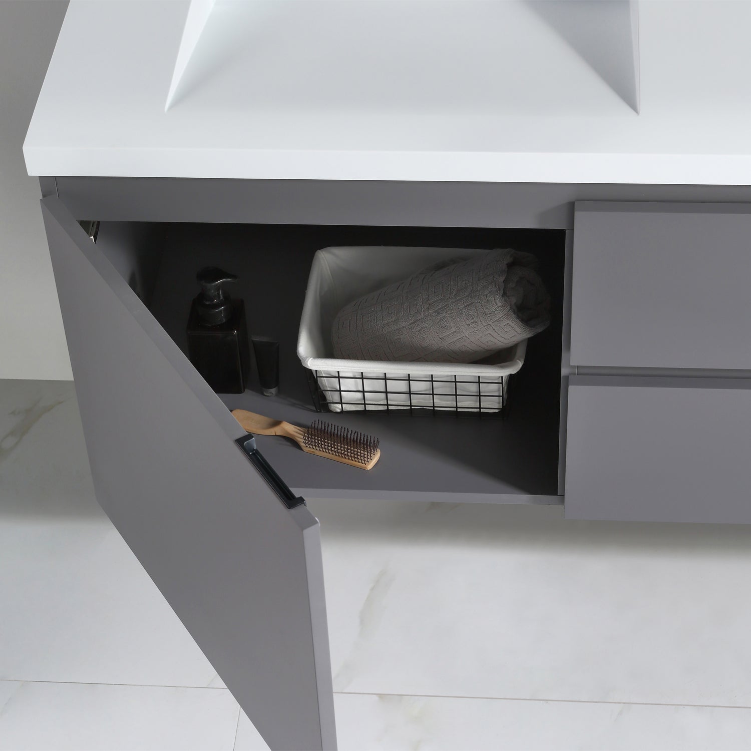 Logan 72" Double Vanity - Integrated Infinity Top