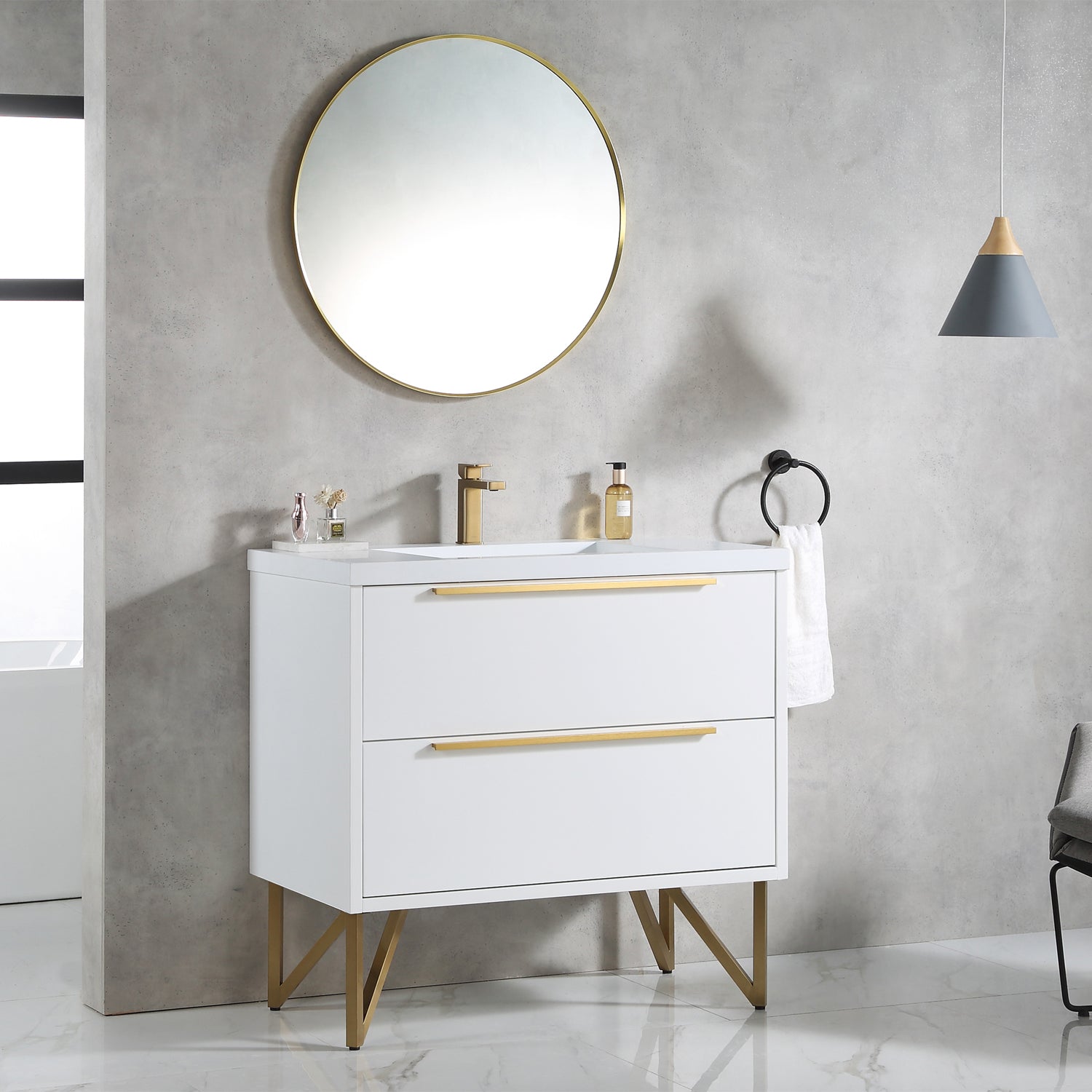 Parker 37" Vanity - Integrated Infinity Top