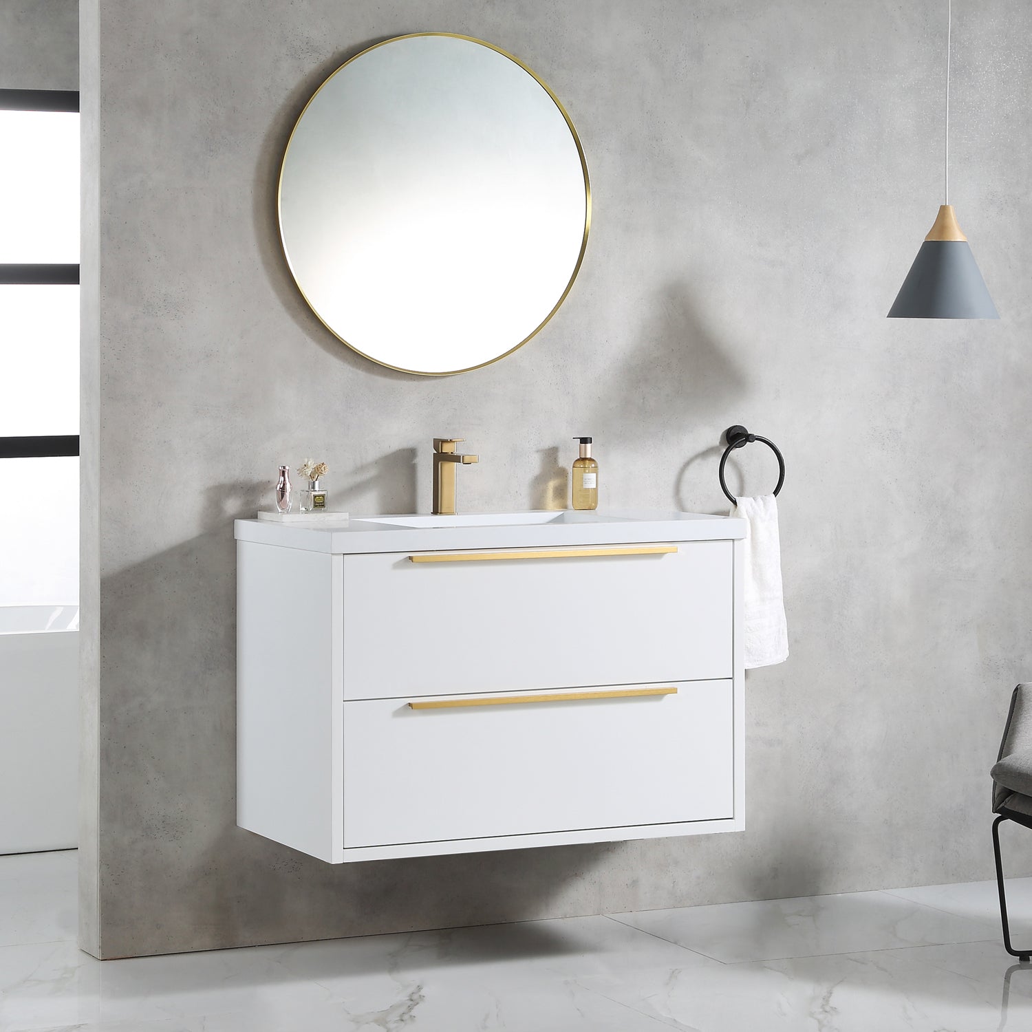 Parker 37" Vanity - Integrated Infinity Top
