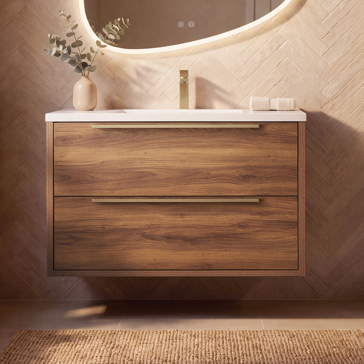 Parker 37" Vanity - Integrated Rectangular Top