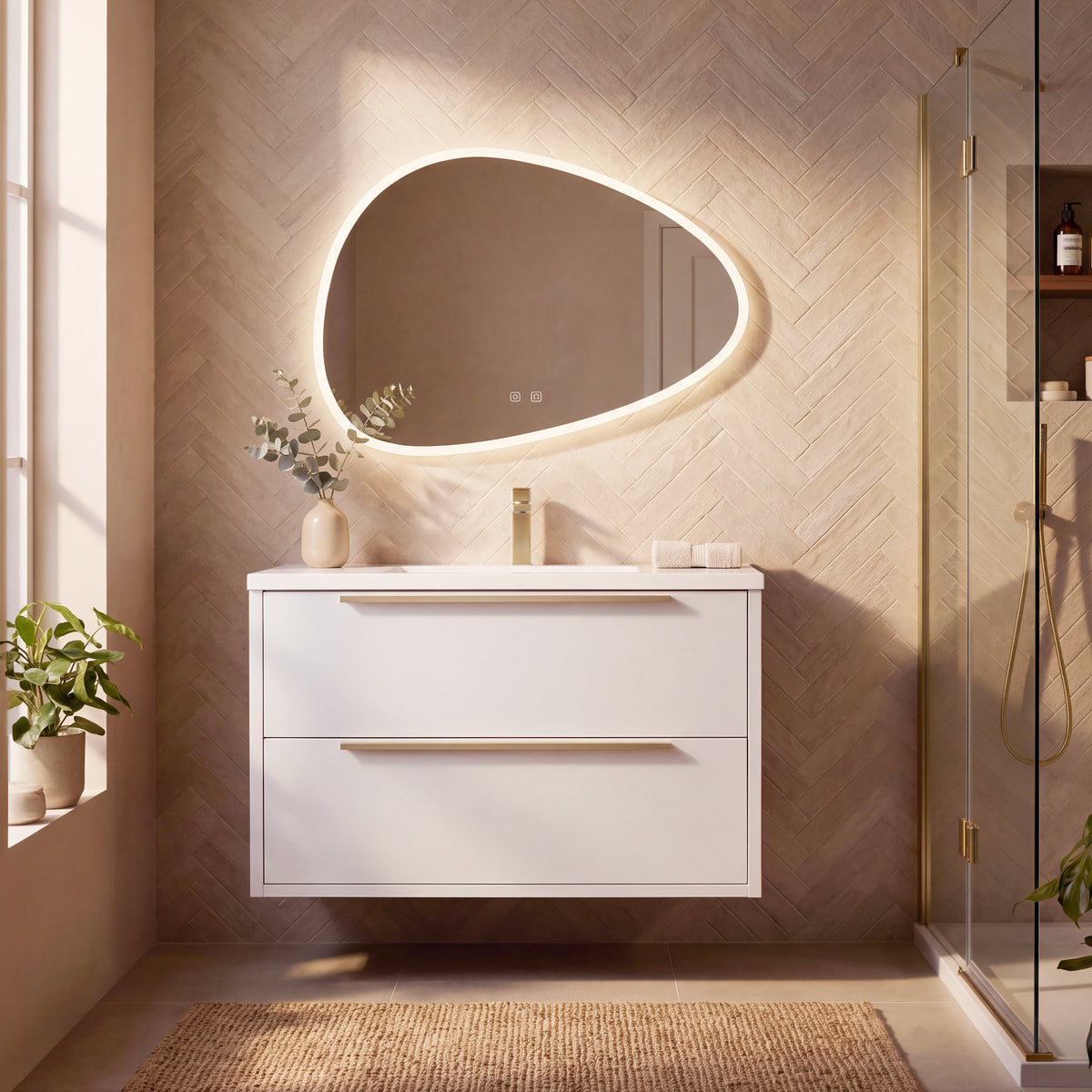 Parker 37" Vanity - Integrated Rectangular Top