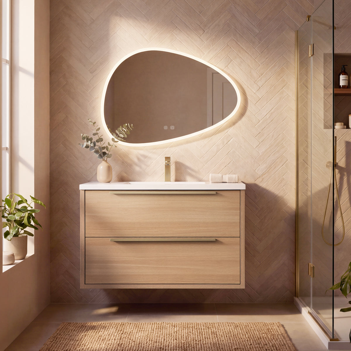 Parker 37" Vanity - Integrated Rectangular Top