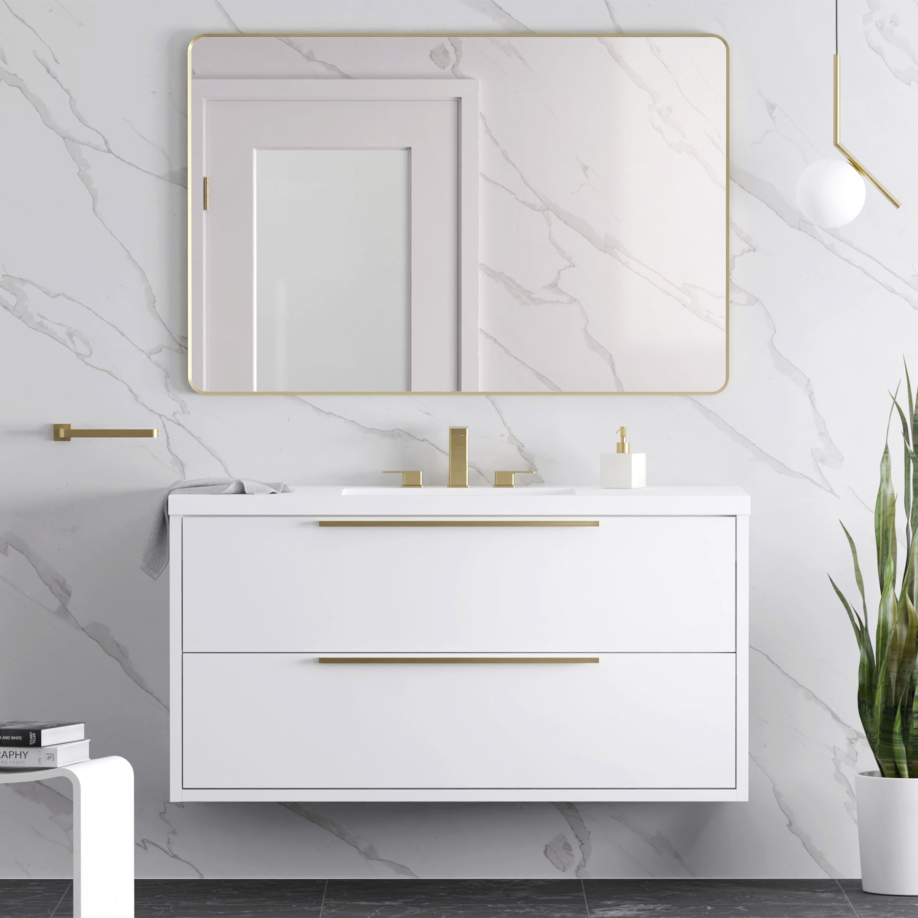 Vanity Parker 49 - Integrated Solid Surface - Infinity
