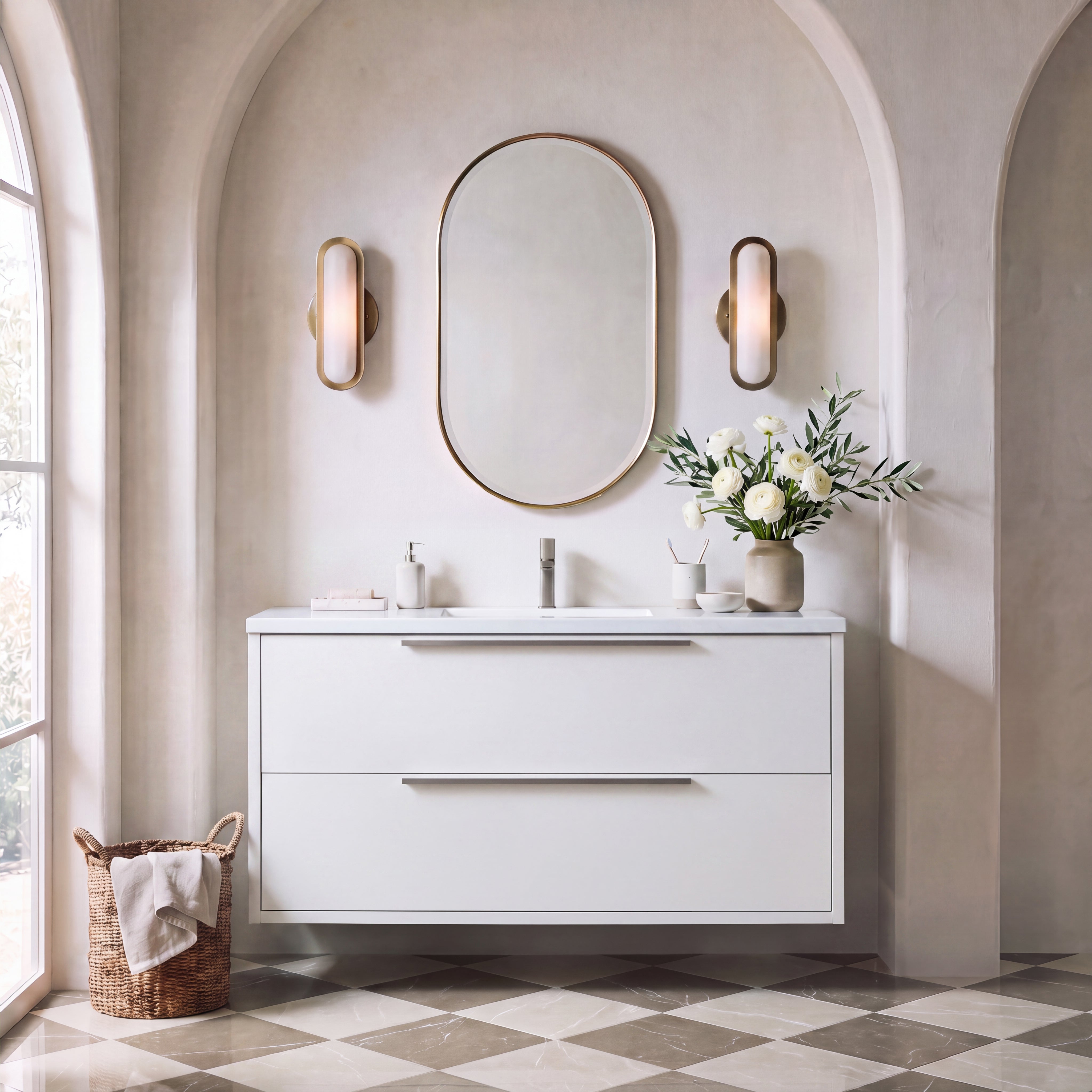 Parker 49" Vanity - Integrated Rectangular Top
