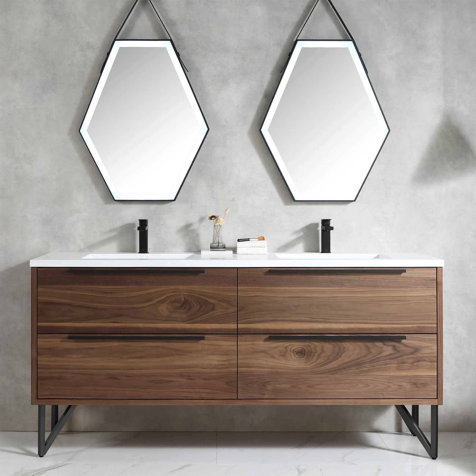 Vanity Parker 72D - Solid Surface