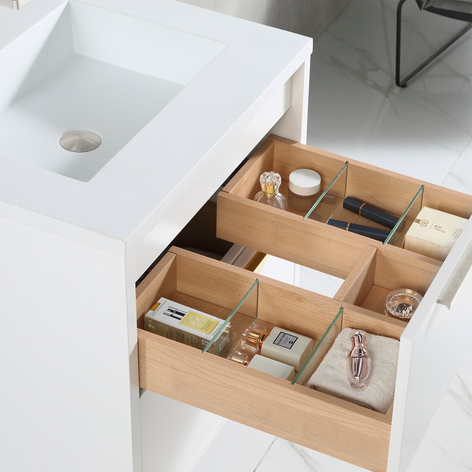 Vanity Parker 25 - Integrated Solid Surface - Rectangular