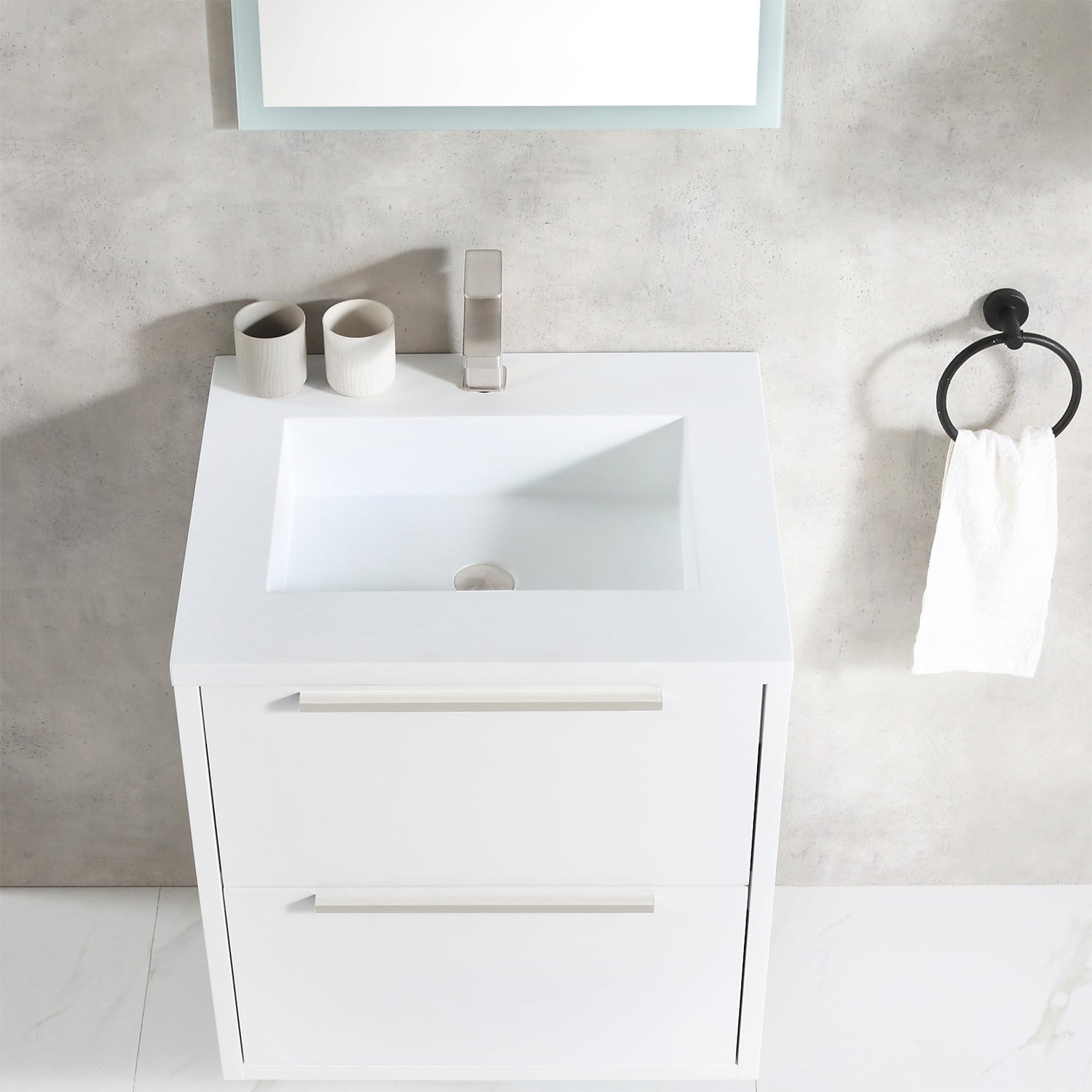 Vanity Parker 25 - Integrated Solid Surface - Rectangular