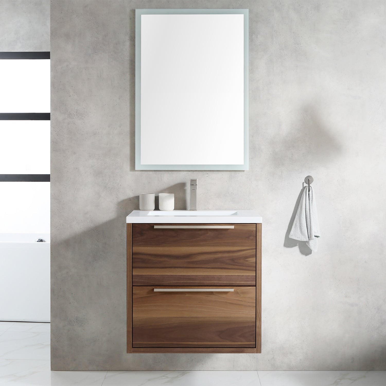 Vanity Parker 25 - Integrated Solid Surface - Rectangular