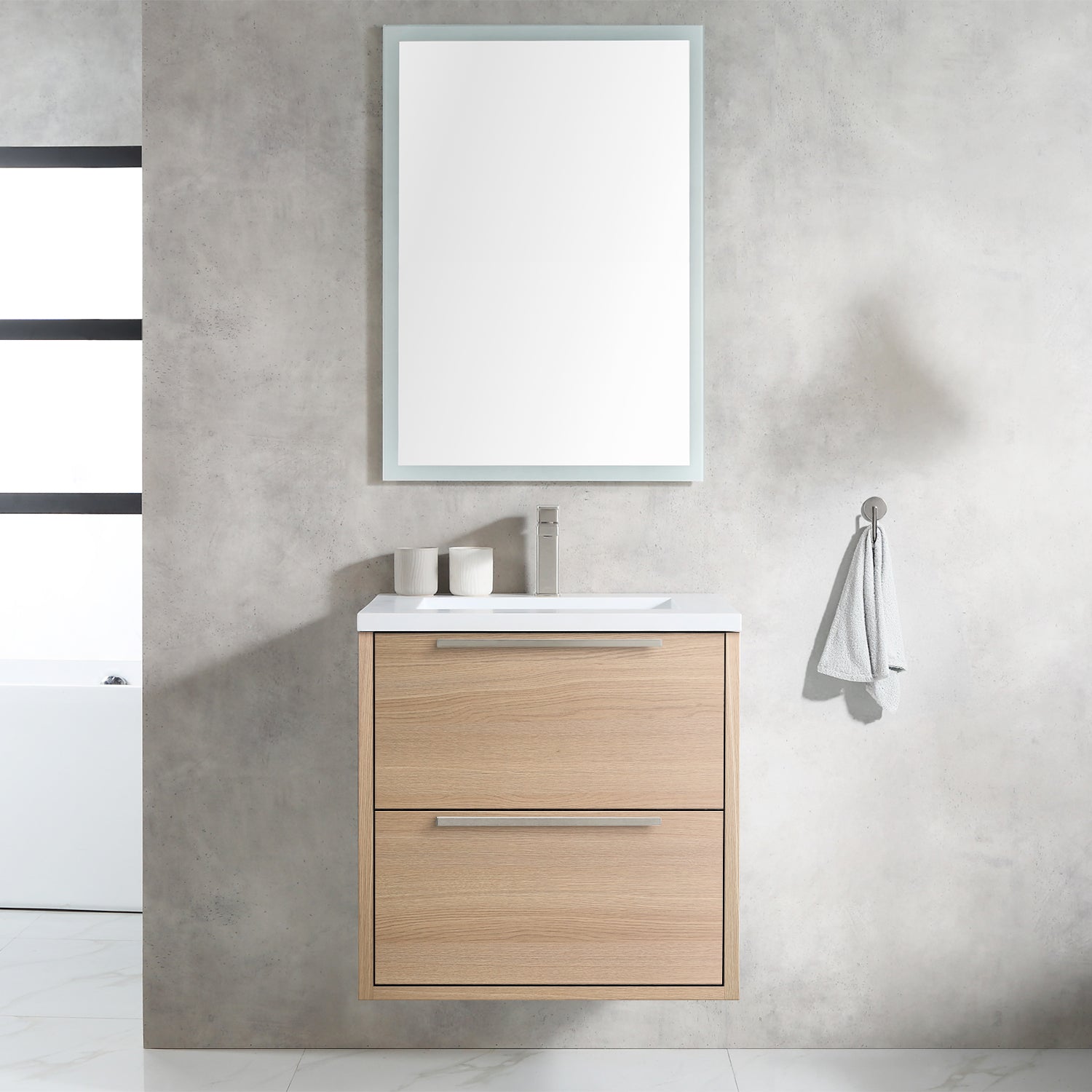 Vanity Parker 25 - Integrated Solid Surface - Rectangular