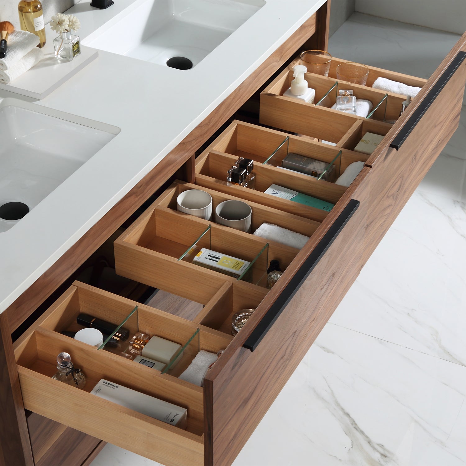 Parker 60" Double Vanity - 2cm Artificial Stone Top