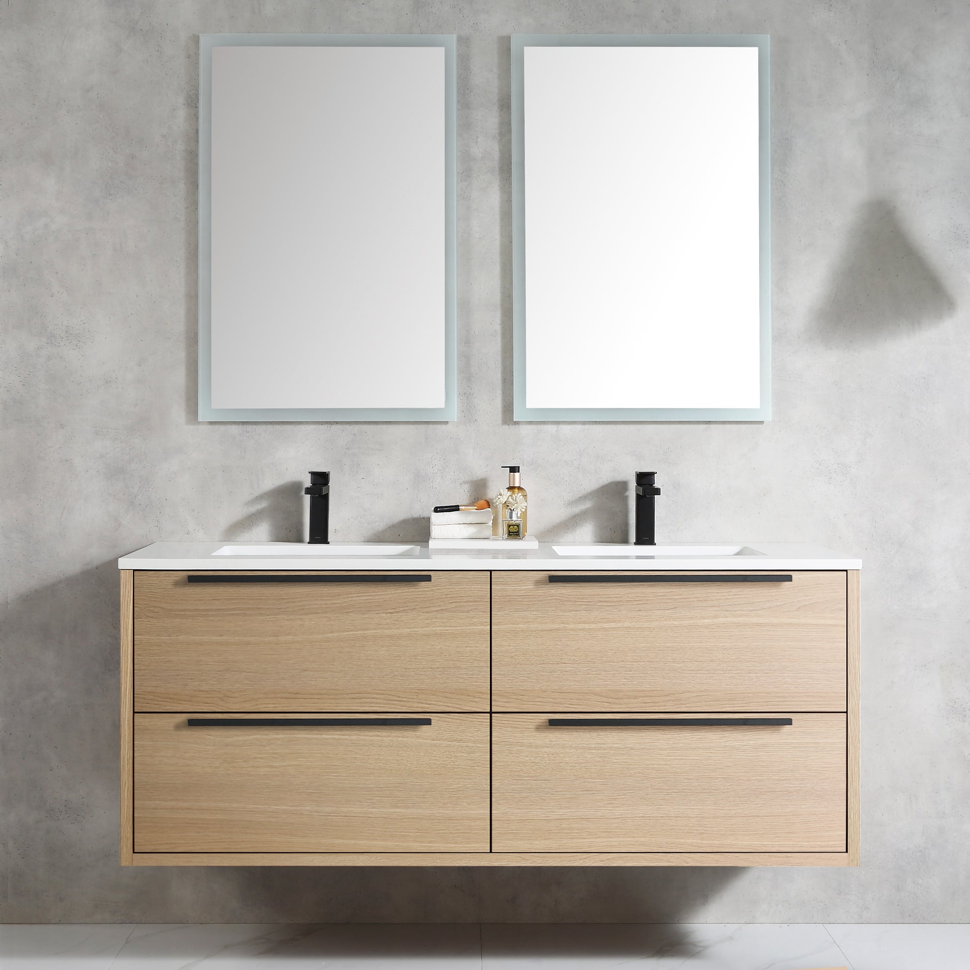Parker 60" Double Vanity - 2cm Artificial Stone Top