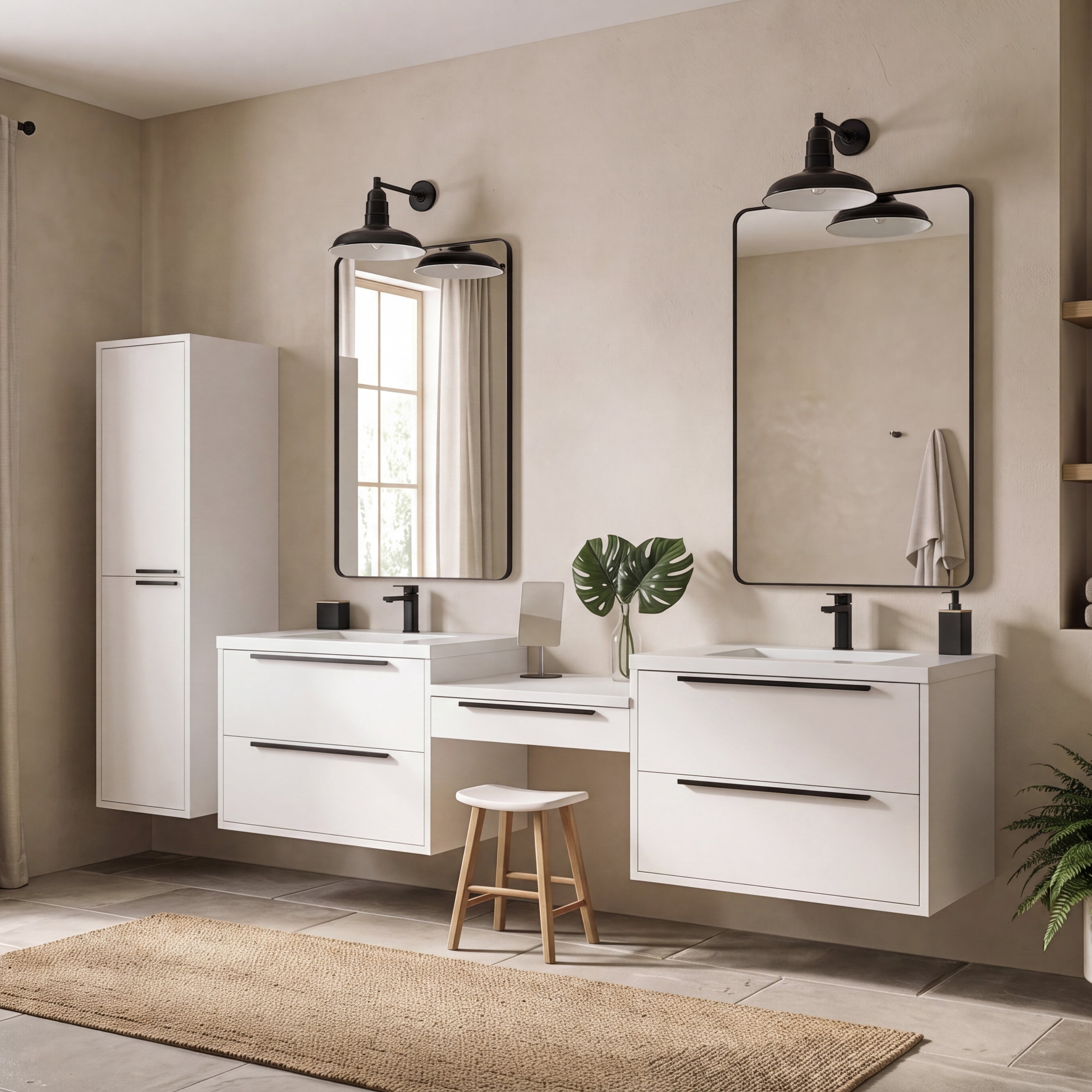Parker Double Modular Vanity - Integrated Infinity Top