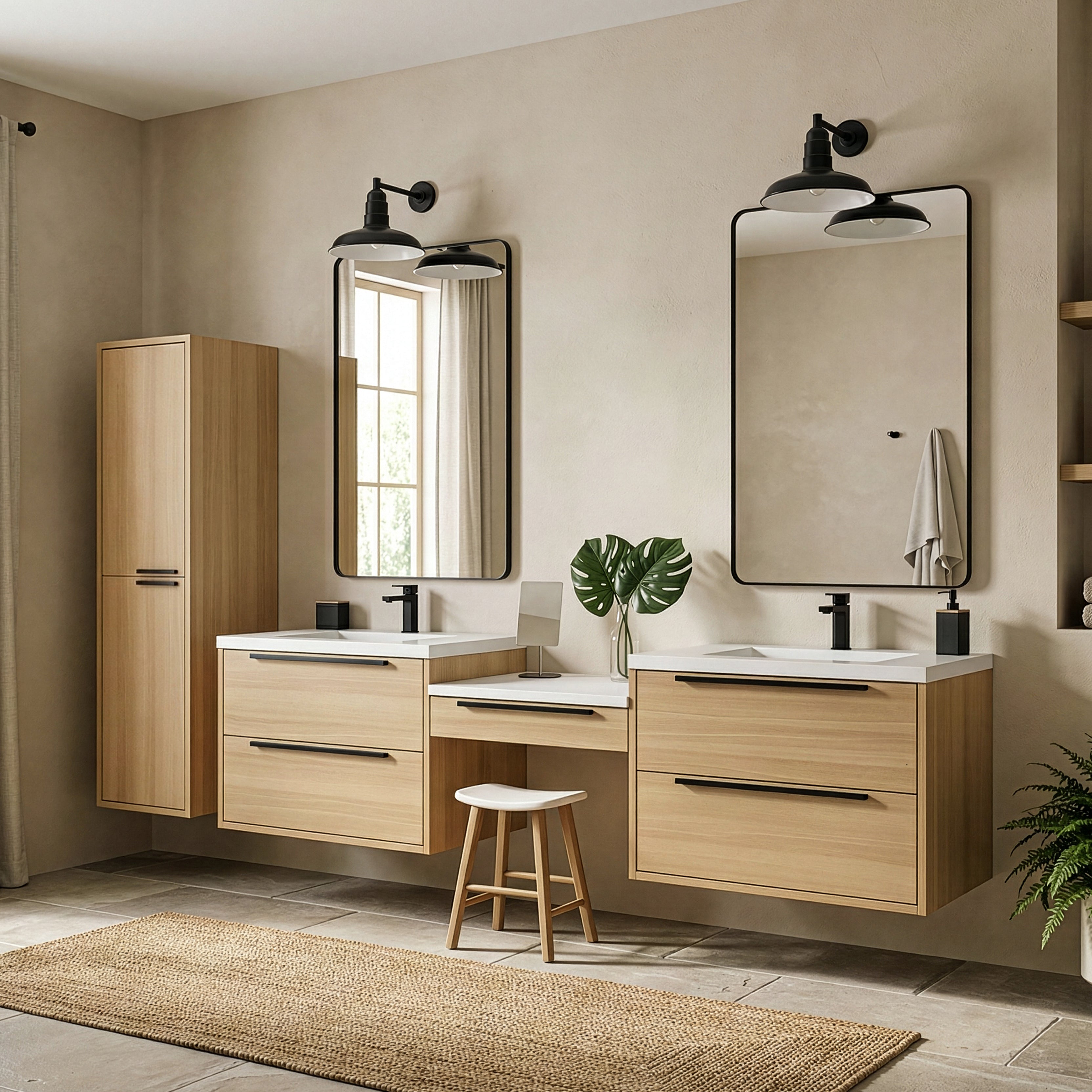 Vanity Parker Modular - Integrated Solid Surface - Infinity
