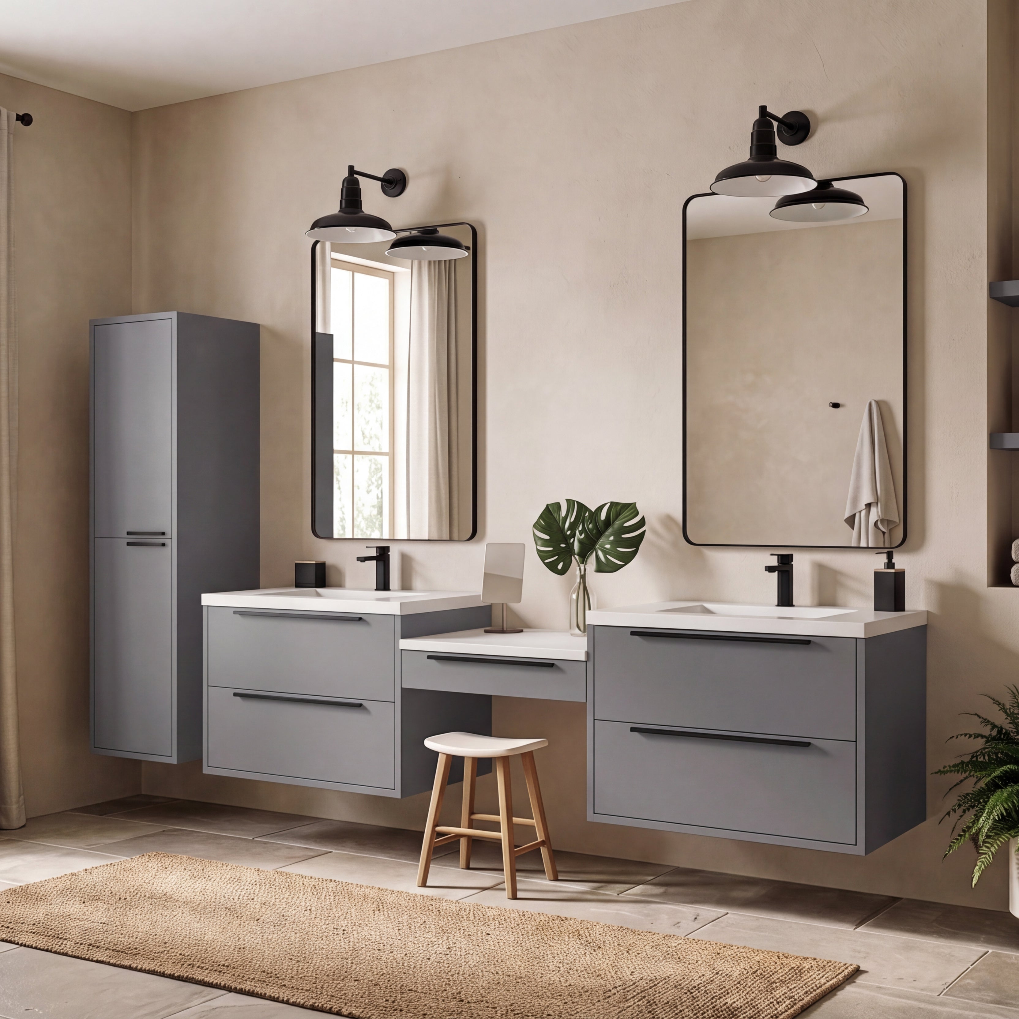 Parker Double Modular Vanity - Integrated Infinity Top