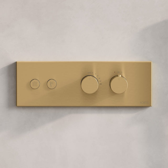 Linea Box 2-Way Horizontal Shower Kit - Square Shower Head and Hand Held