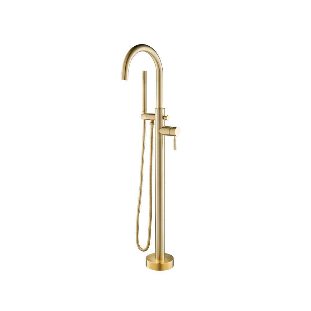 Serie 100™ - Freestanding Floor Mount Tub Filler With Hand Shower
