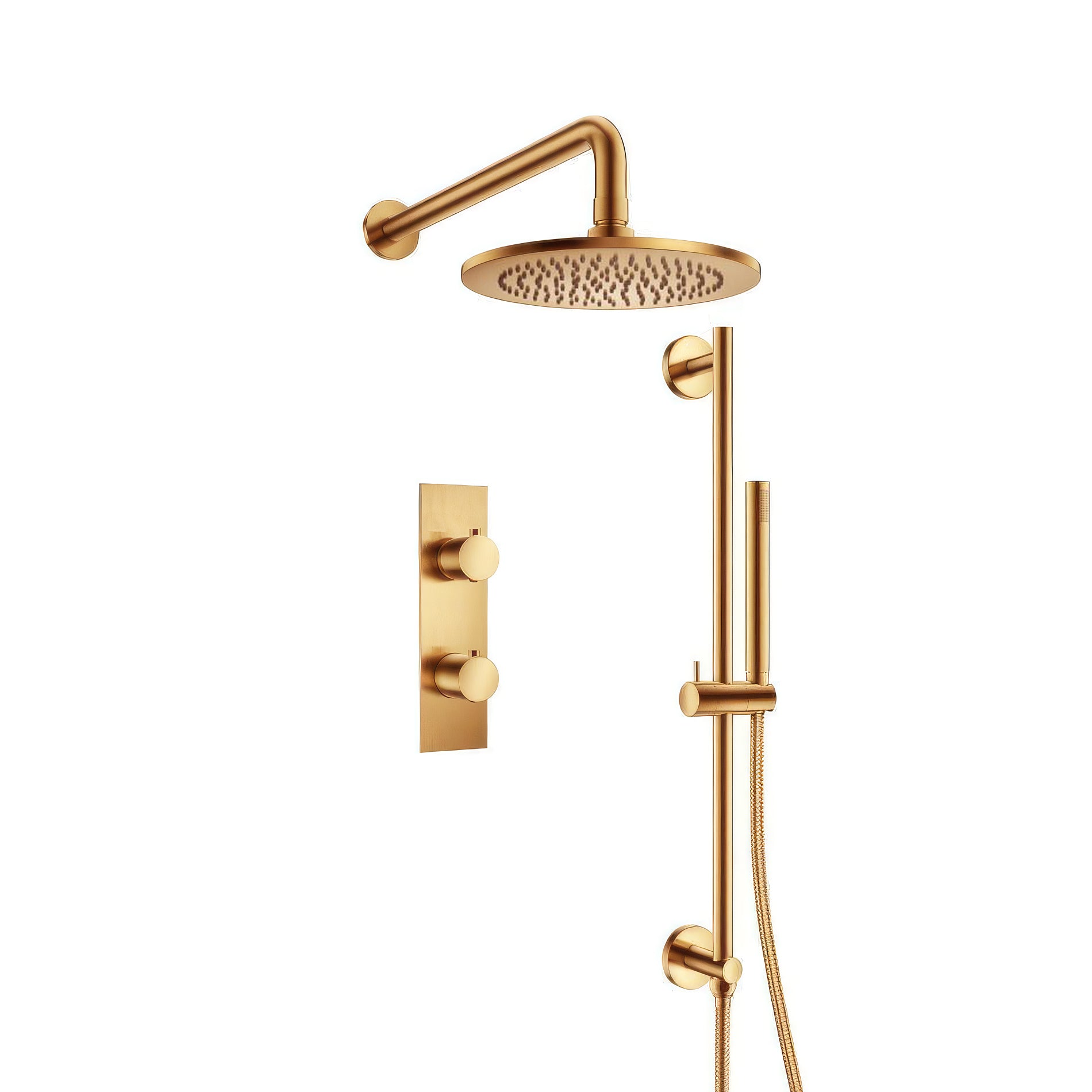 100.7350 - Two Output Shower Set - Shower Head, Hand Held And Slide Bar