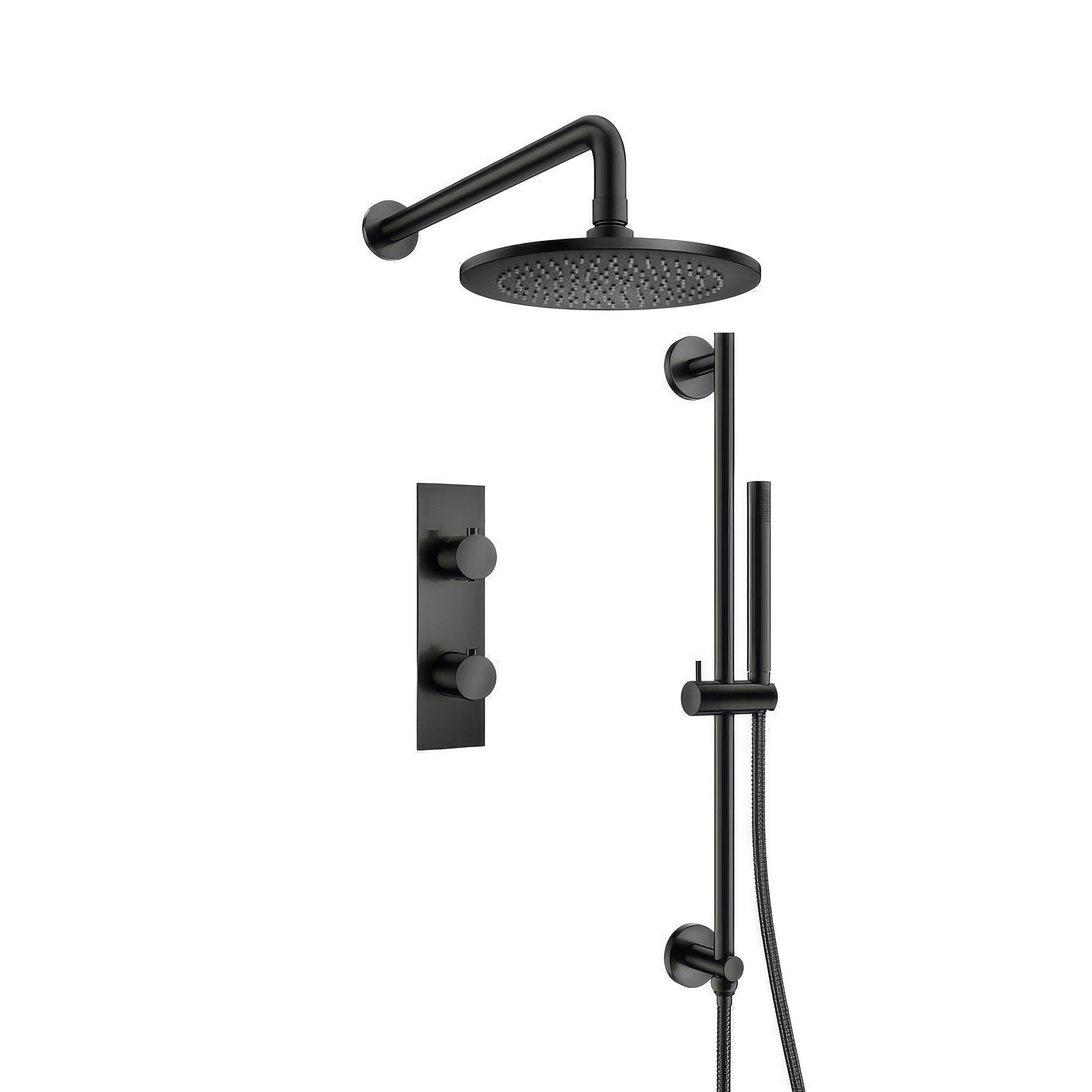 100.7350 - Two Output Shower Set - Shower Head, Hand Held And Slide Bar