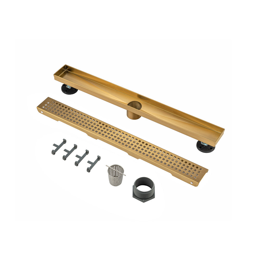 Flusso 24" Decorative Linear Drain with 2" Outlet