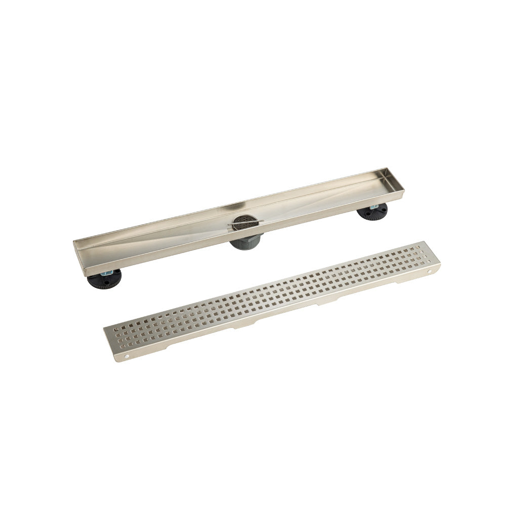 Flusso 24" Decorative Linear Drain with 2" Outlet