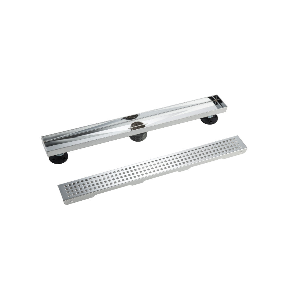 Flusso 24" Decorative Linear Drain with 2" Outlet