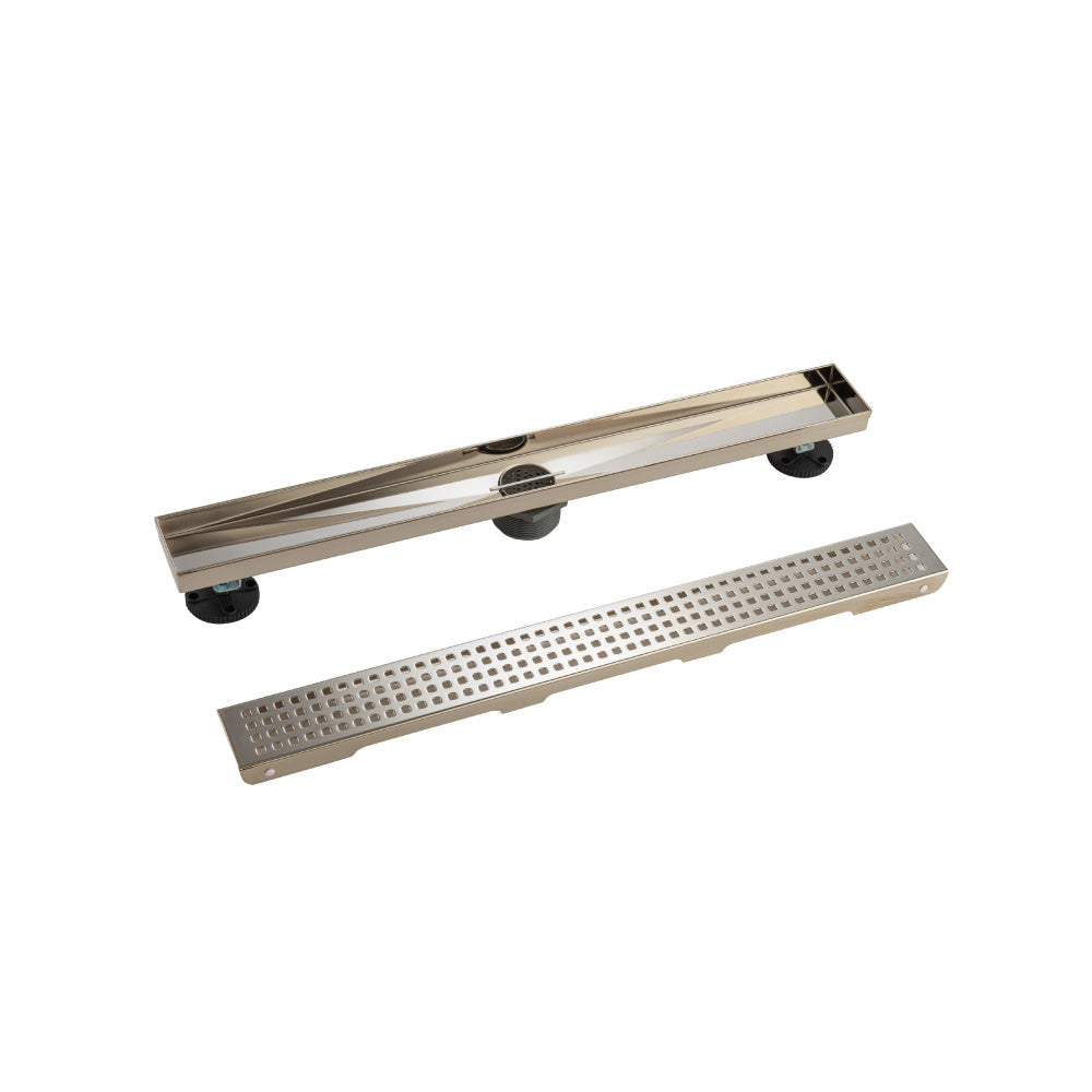 Flusso 24" Decorative Linear Drain with 2" Outlet