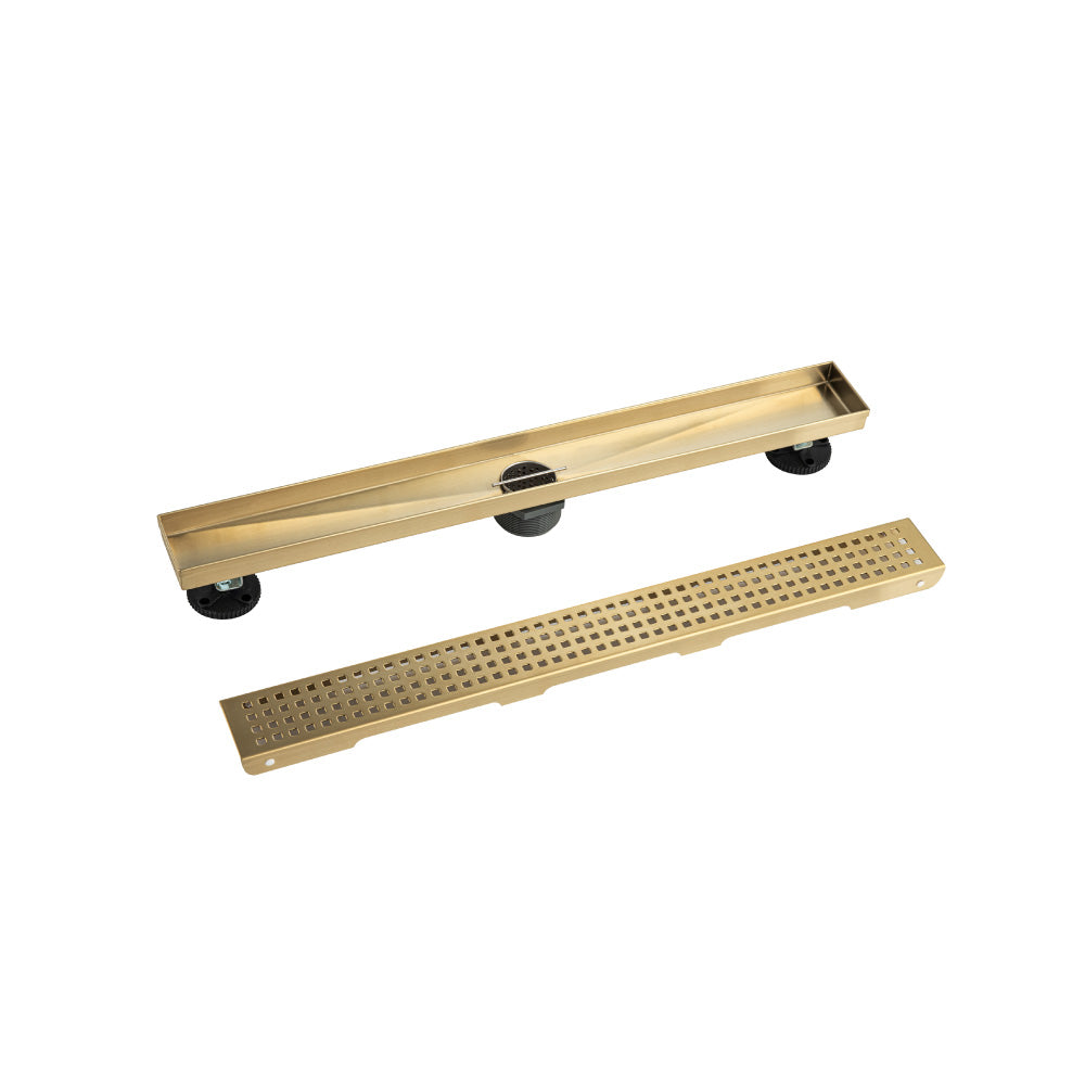 Flusso 24" Decorative Linear Drain with 2" Outlet
