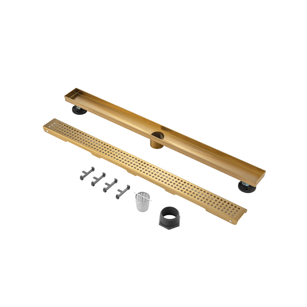 Flusso 32" Decorative Linear Drain with 2" Outlet