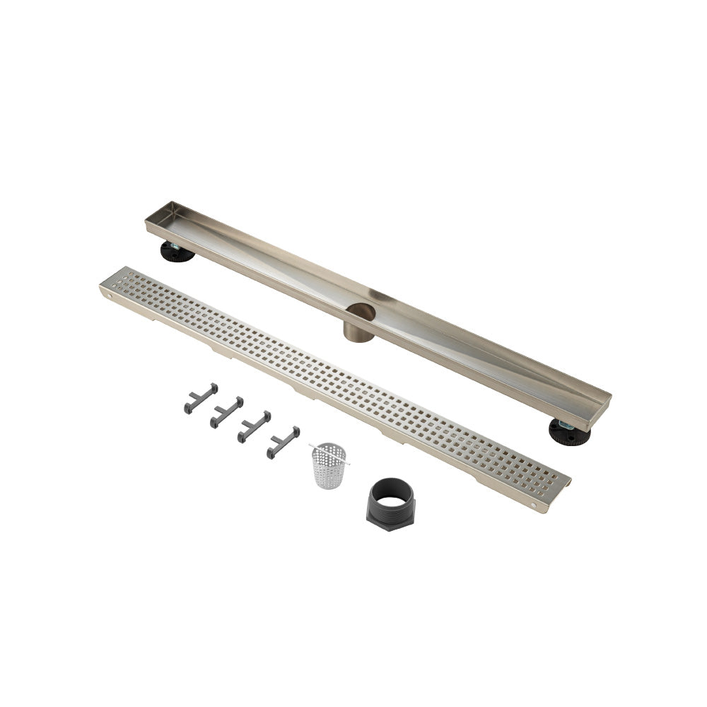 Flusso 32" Decorative Linear Drain with 2" Outlet