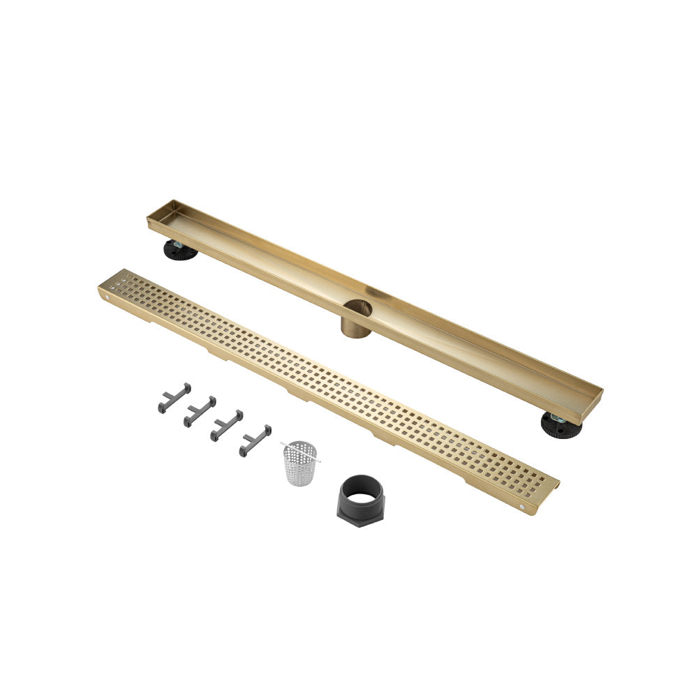 Flusso 32" Decorative Linear Drain with 2" Outlet