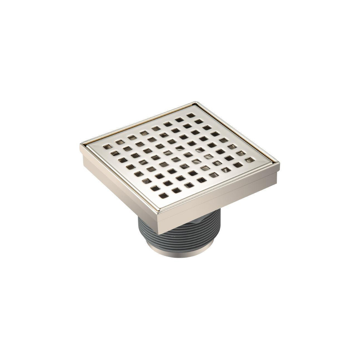 Flusso 4" Square Decorative Floor Drain with 2" Outlet