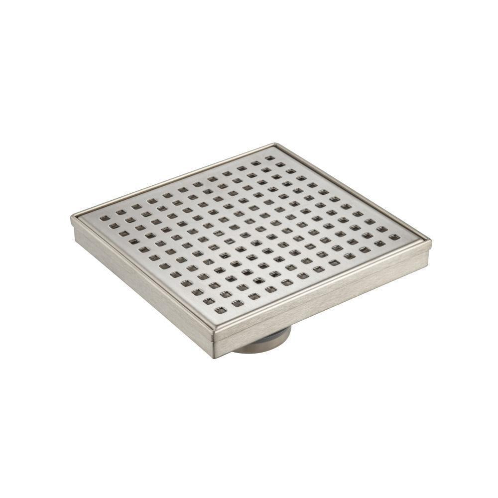 Flusso 6" Square Decorative Floor Drain with 2" Outlet