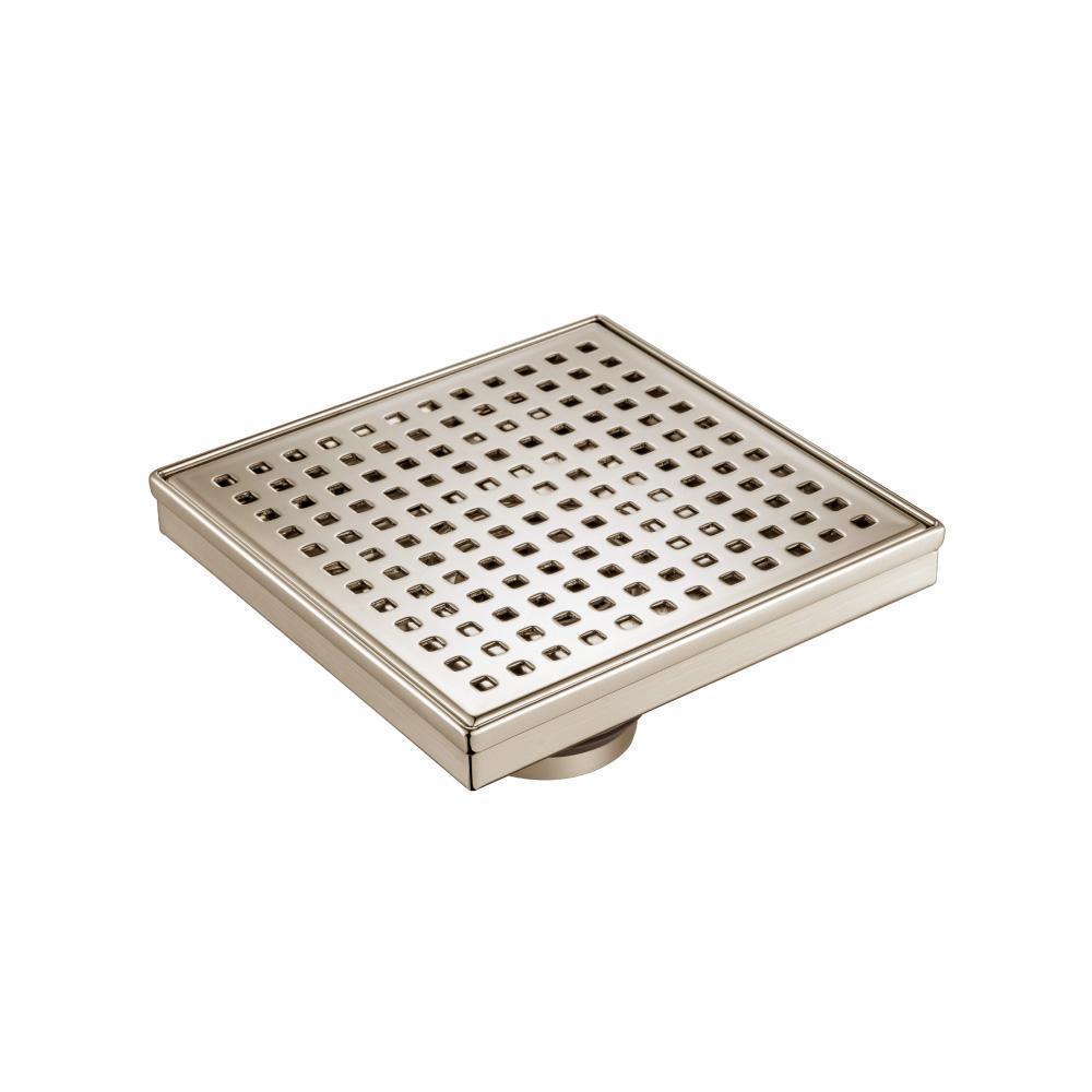Flusso 6" Square Decorative Floor Drain with 2" Outlet