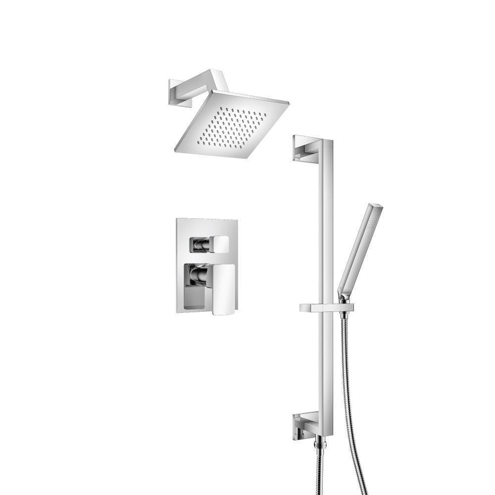 196.3400 - Two Output Shower Set - Shower Head, Hand Held And Slide Bar