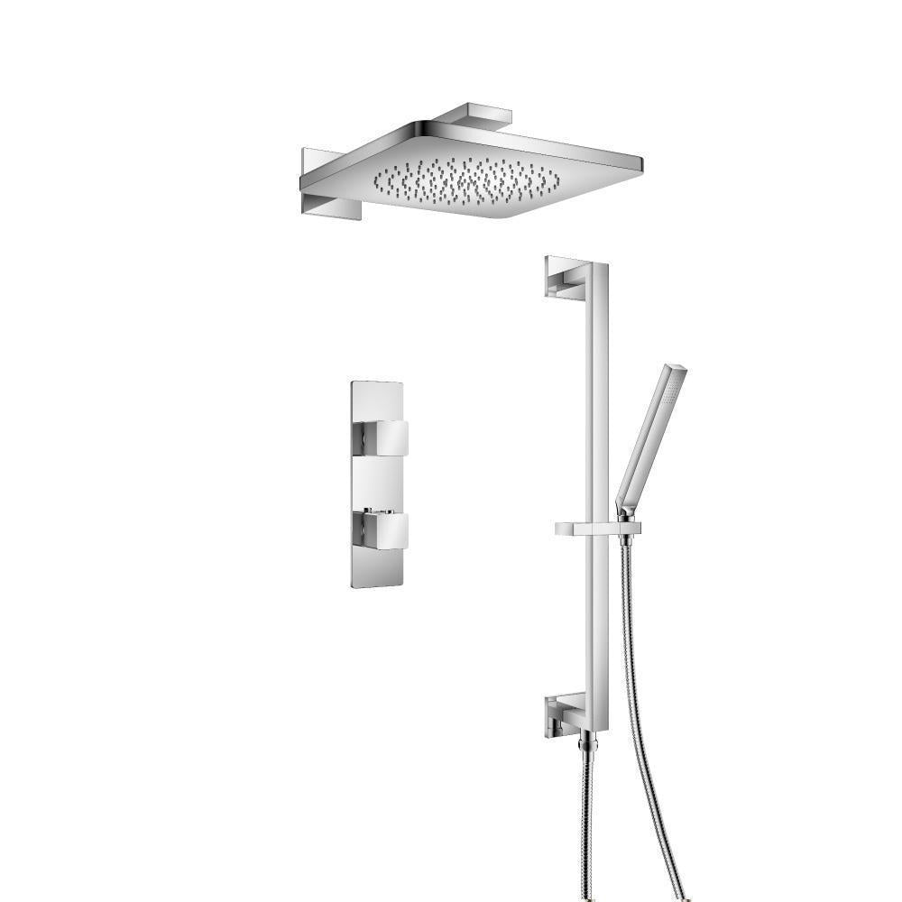 196.7350 - Two Output Shower Set - Shower Head, Hand Held And Slide Bar