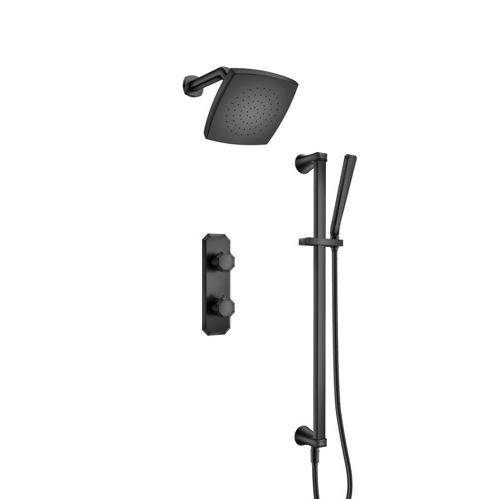 230.7350 - Two Output Shower Set - Shower Head, Hand Held And Slide Bar
