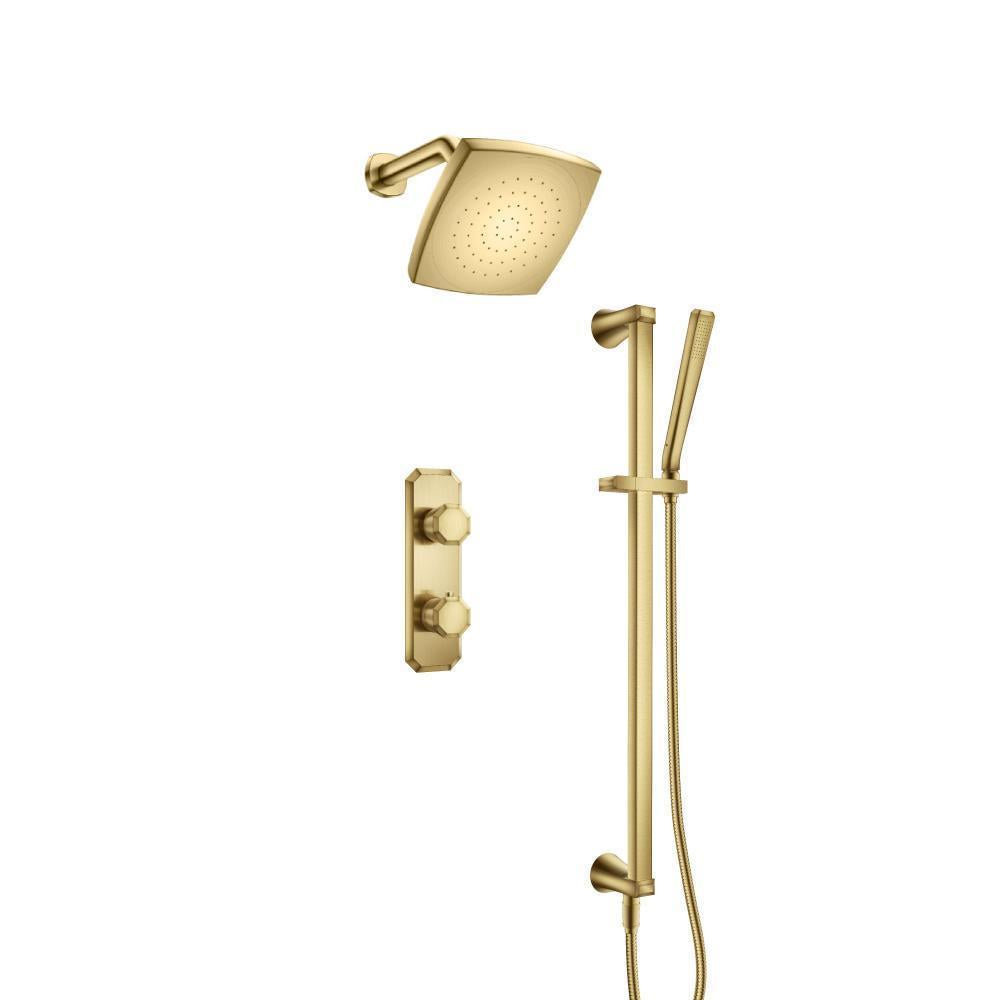 230.7350 - Two Output Shower Set - Shower Head, Hand Held And Slide Bar