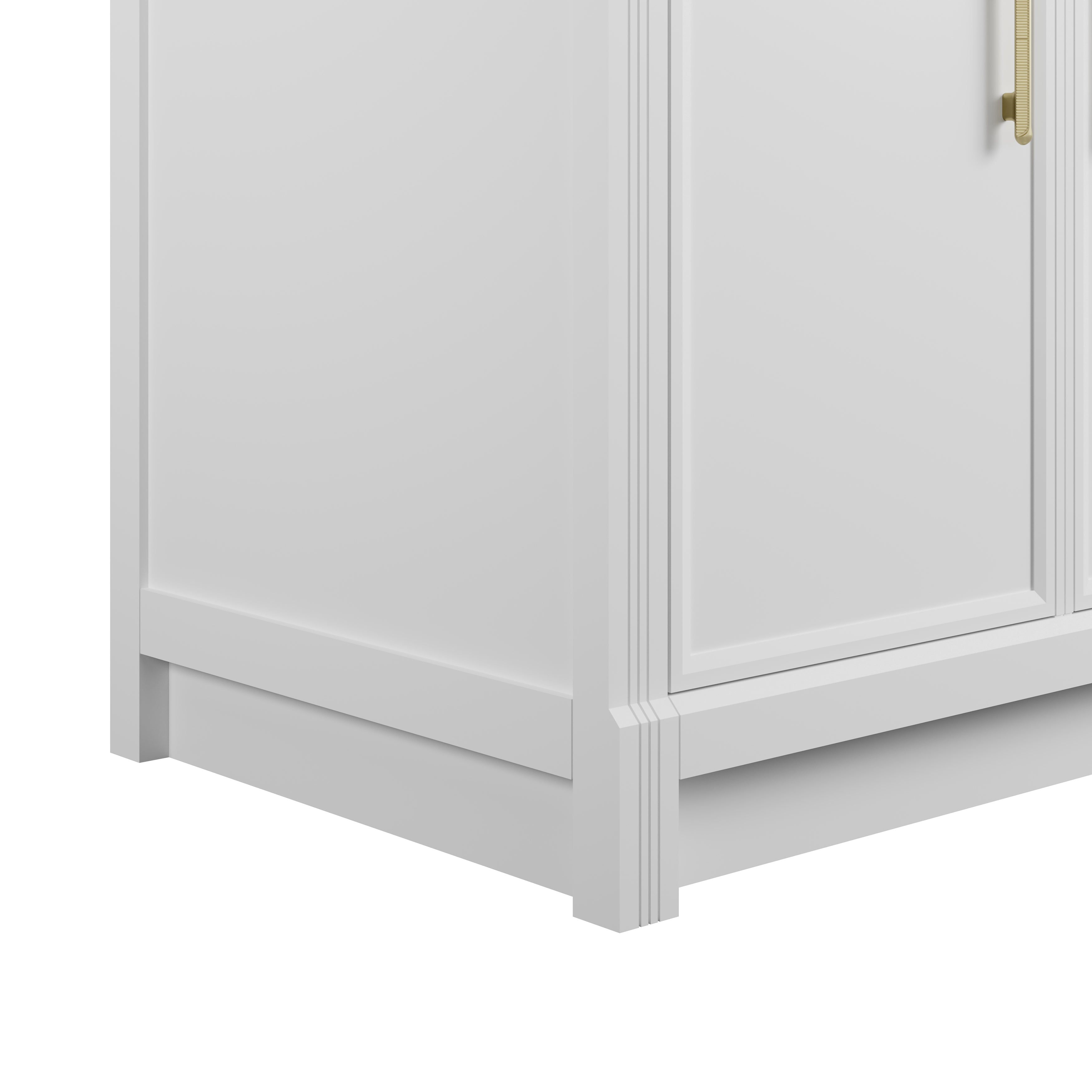 Bellshire 96" Dual Vanity Set with 24" Make-Up Counter - 3cm Stone Top