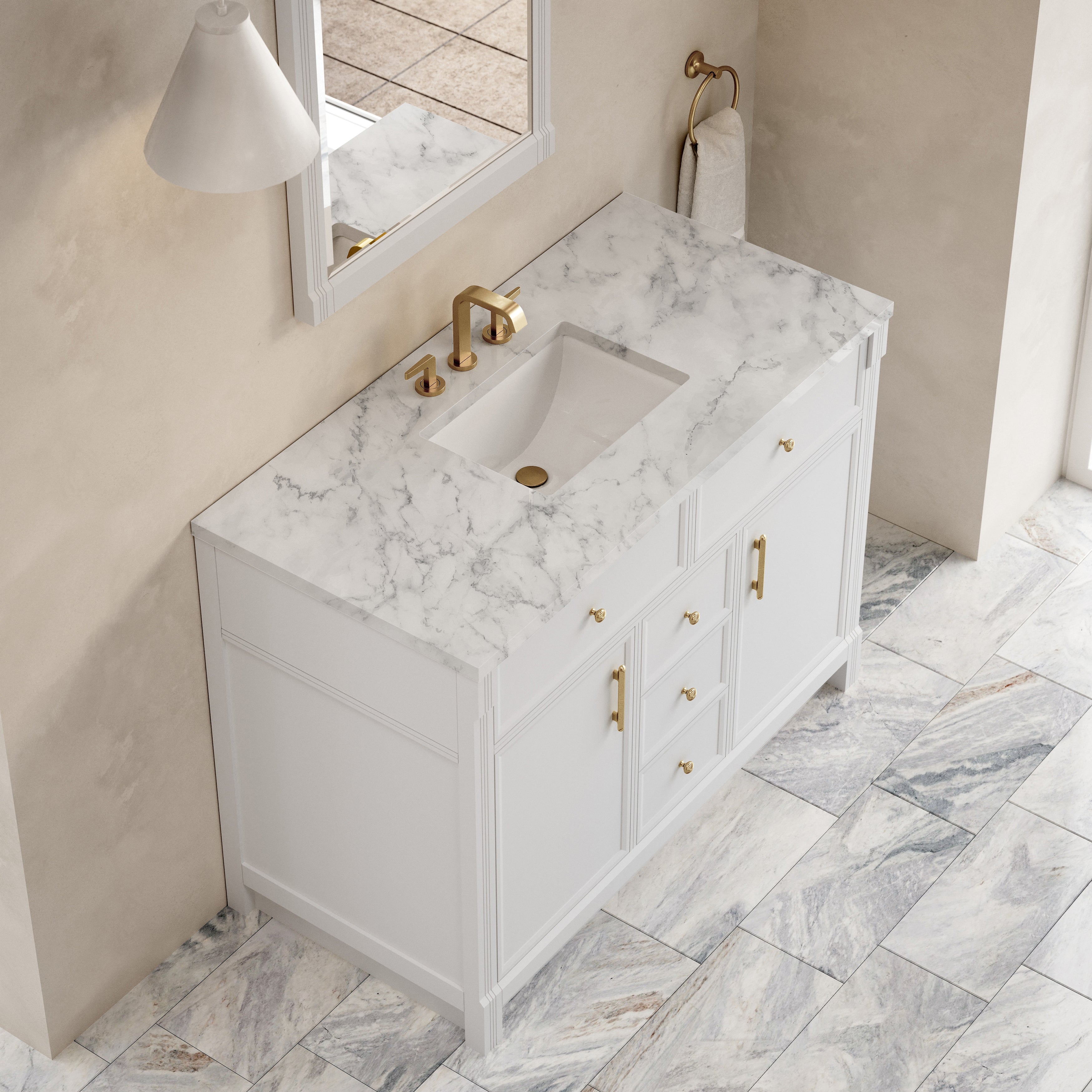 Bellshire 48" Single Vanity - 3cm Stone Top