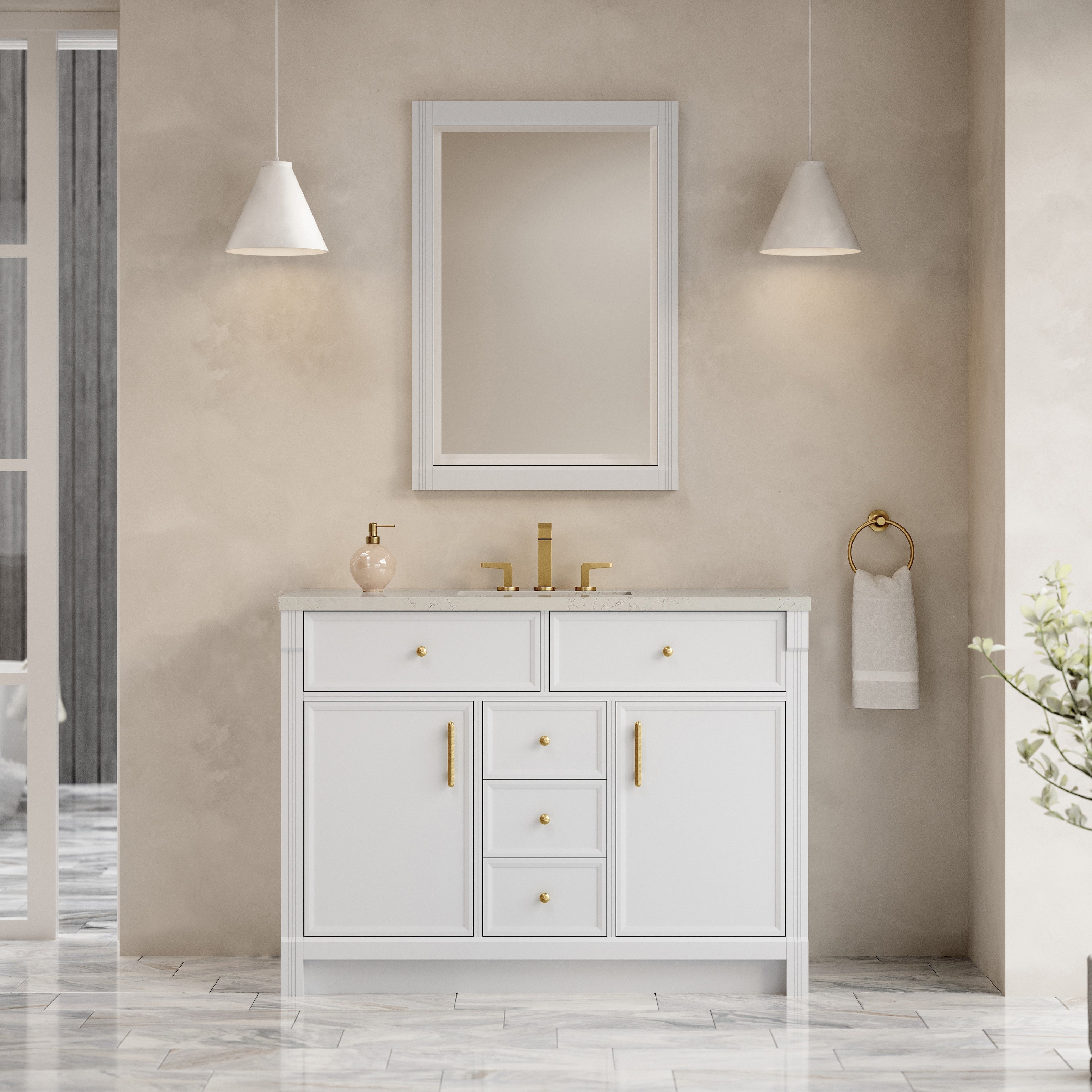 Bellshire 48" Single Vanity - 3cm Stone Top