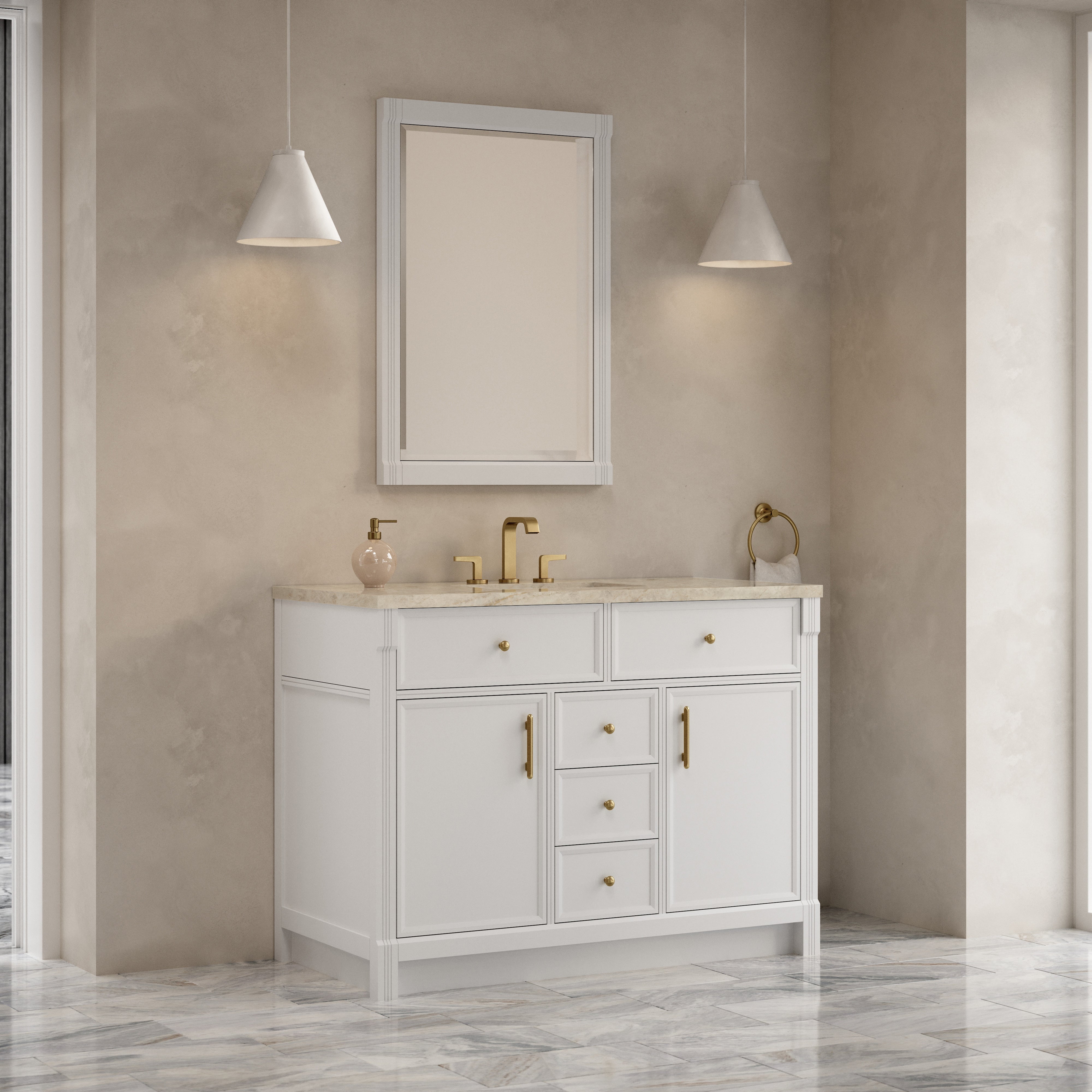Bellshire 48" Single Vanity - 3cm Stone Top