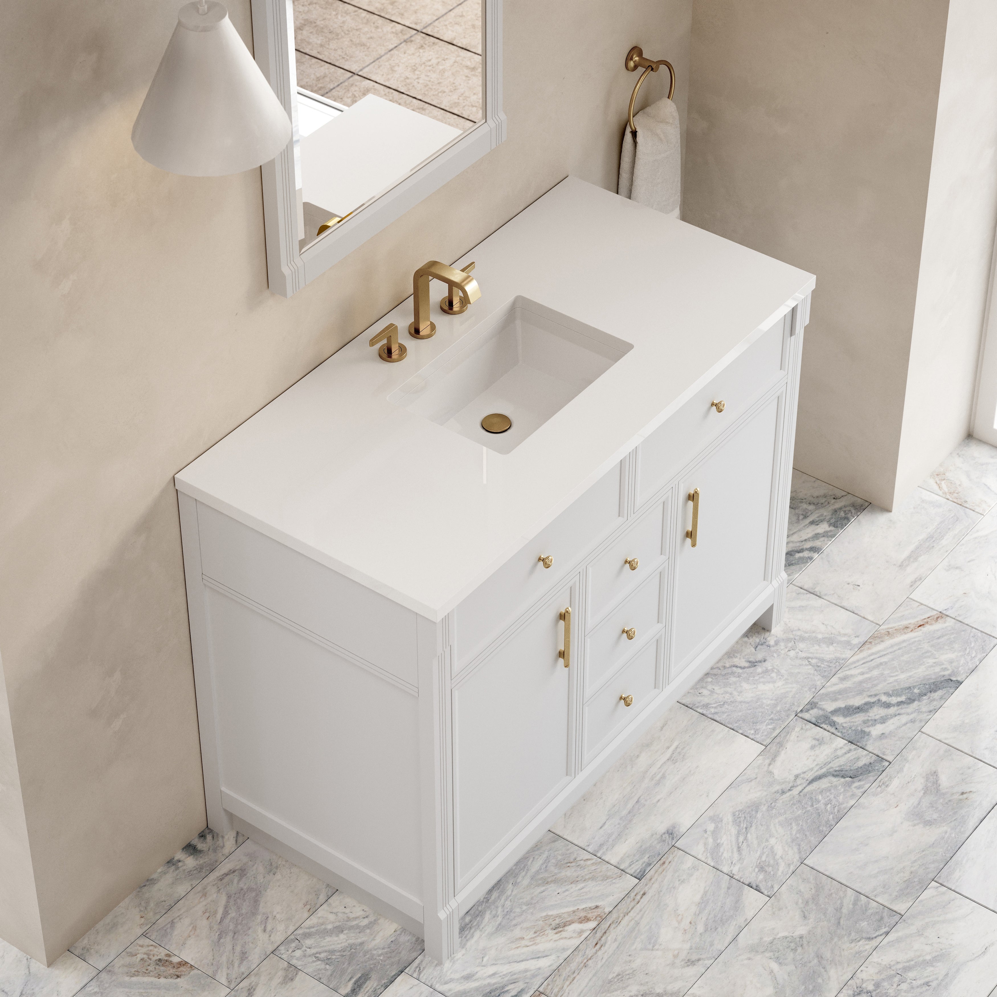 Bellshire 48" Single Vanity - 3cm Stone Top
